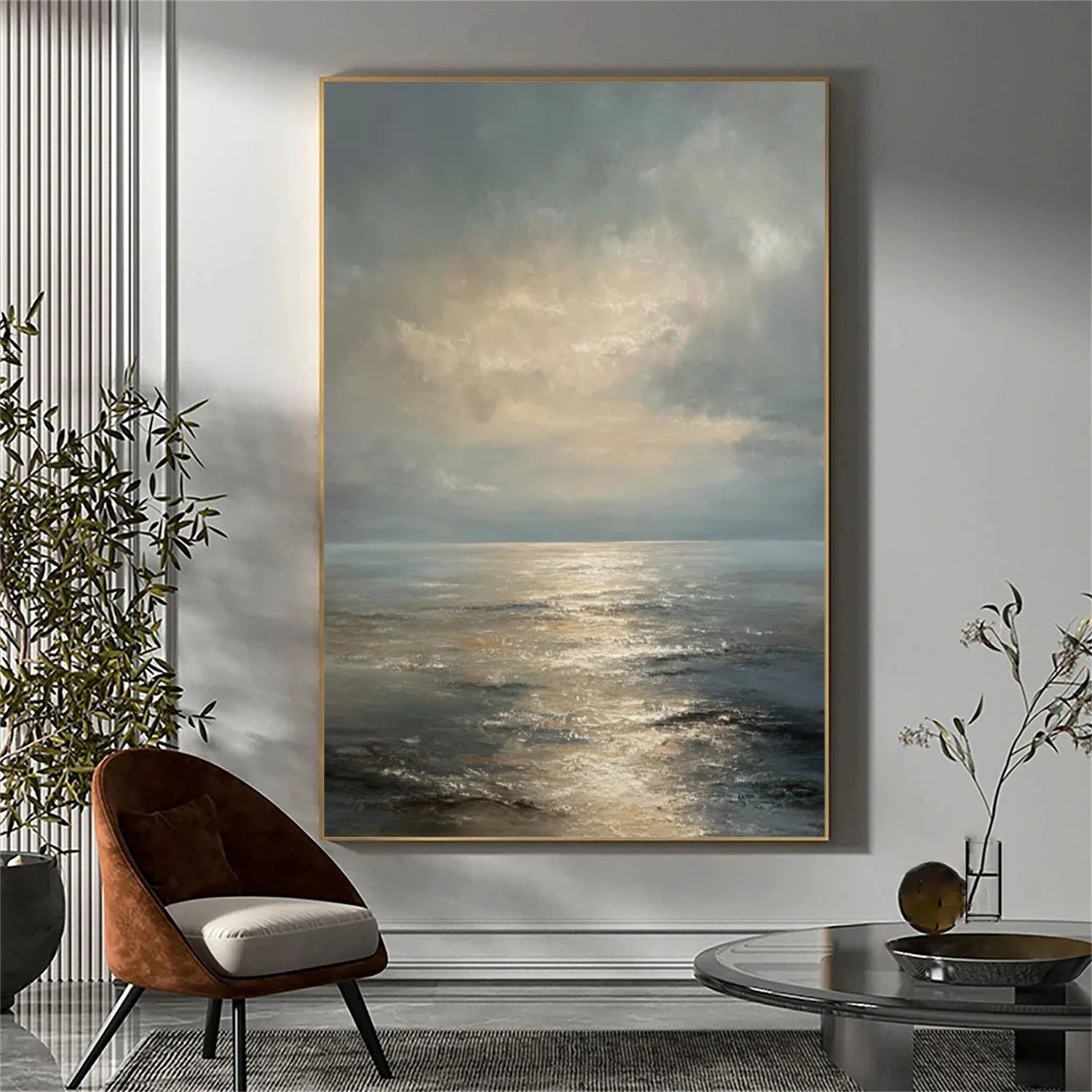 Sky And Ocean Abstract Wall Art #SO343