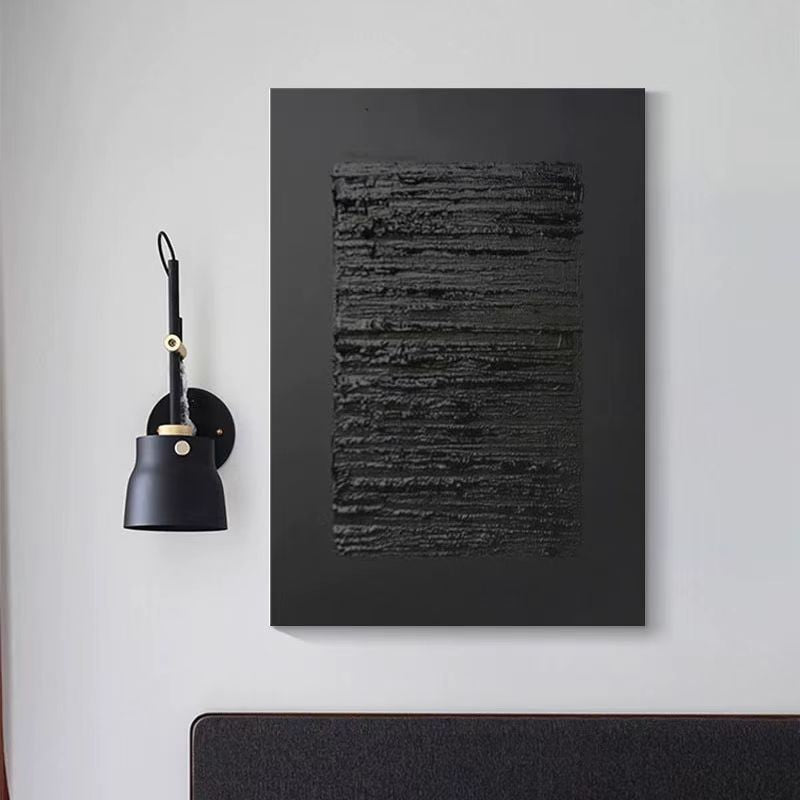 Black Textured Minimalist Wall Art #BT029