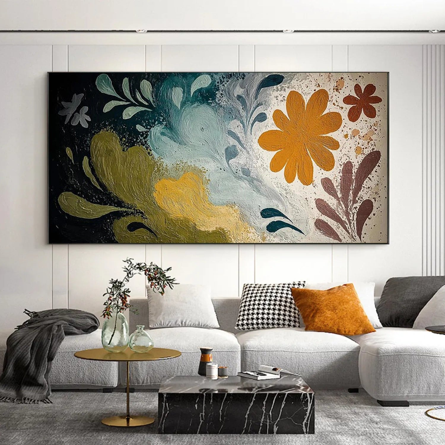 Tree And Flower Abstract Wall Art #TF199