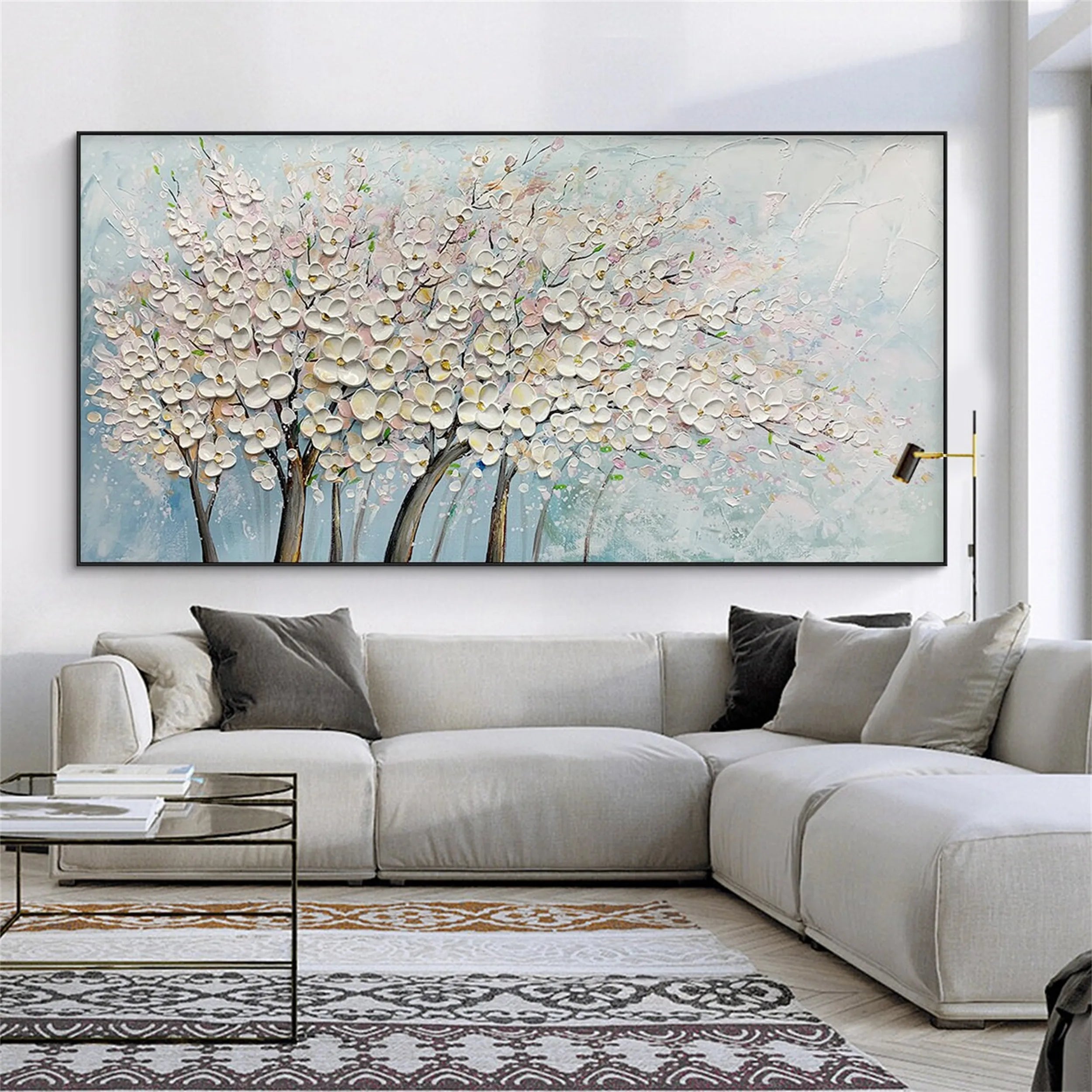 Colorful Tree And Flower Painting #TF029