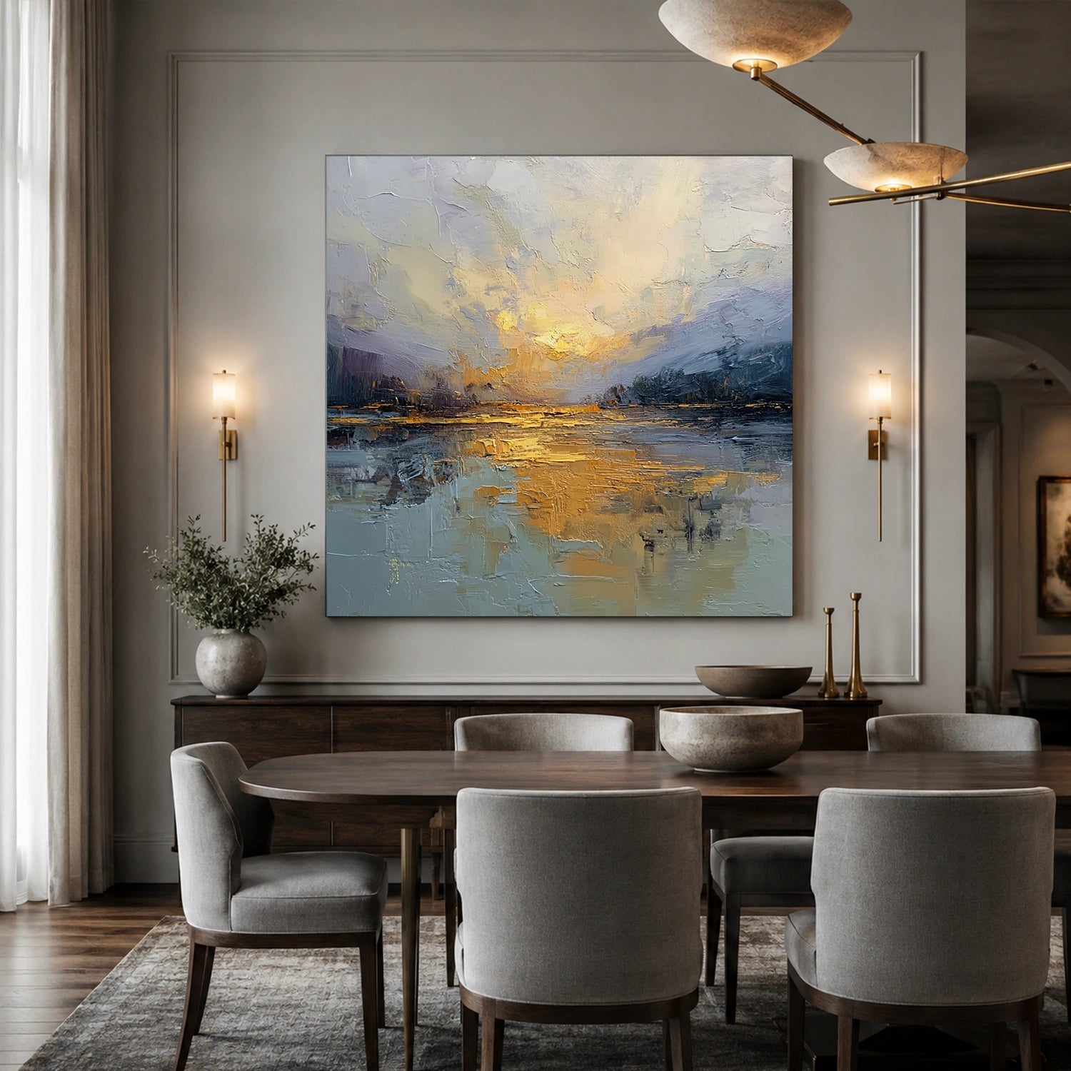 Sky And Ocean Abstract Wall Art #SO432