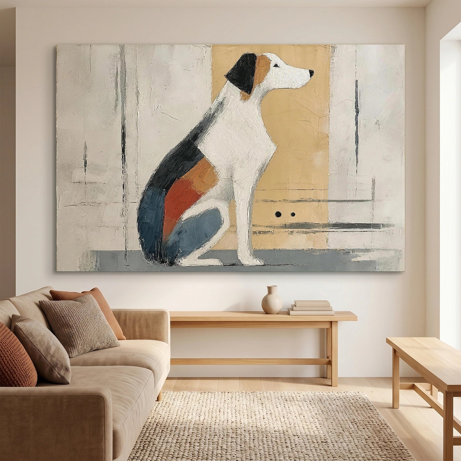 Abstract Animal Art Dog Wall Art #AT087