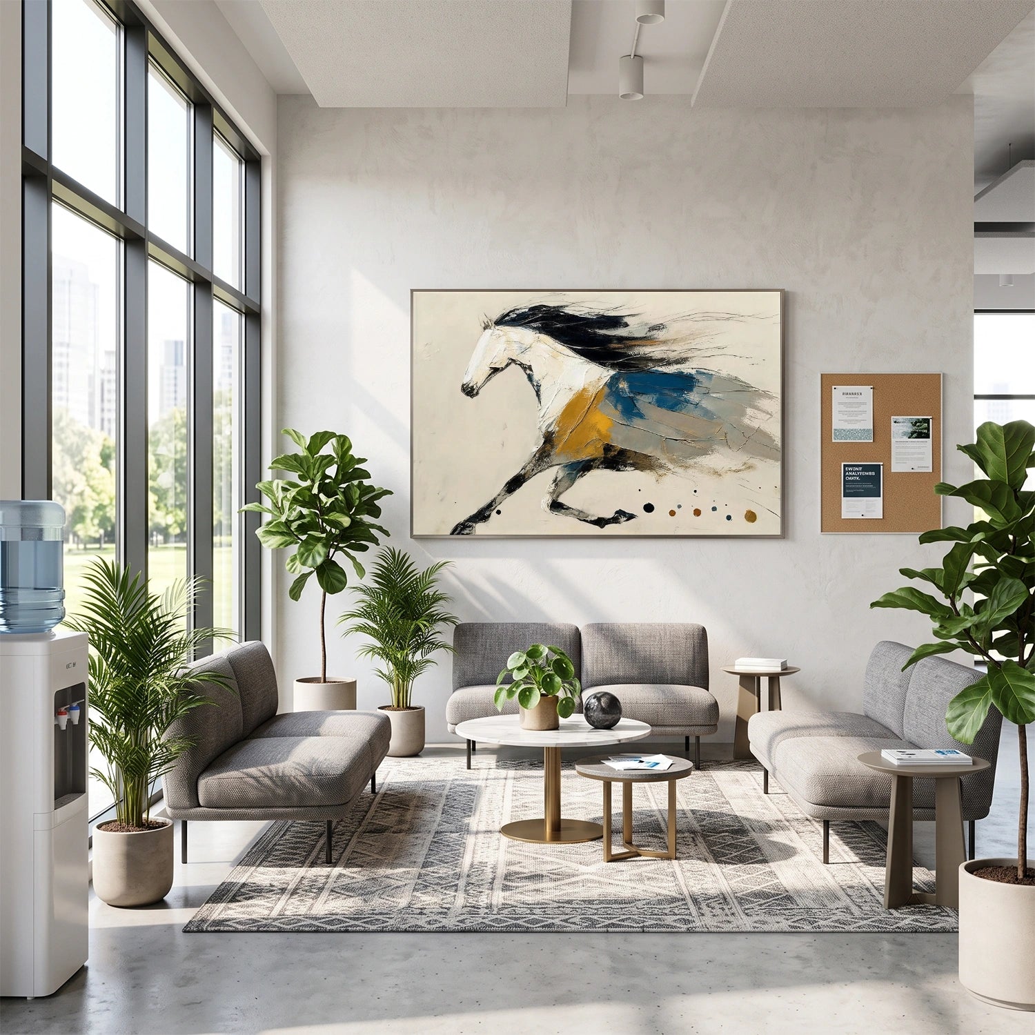 Abstract Animal Art Horse Wall Art #AT086