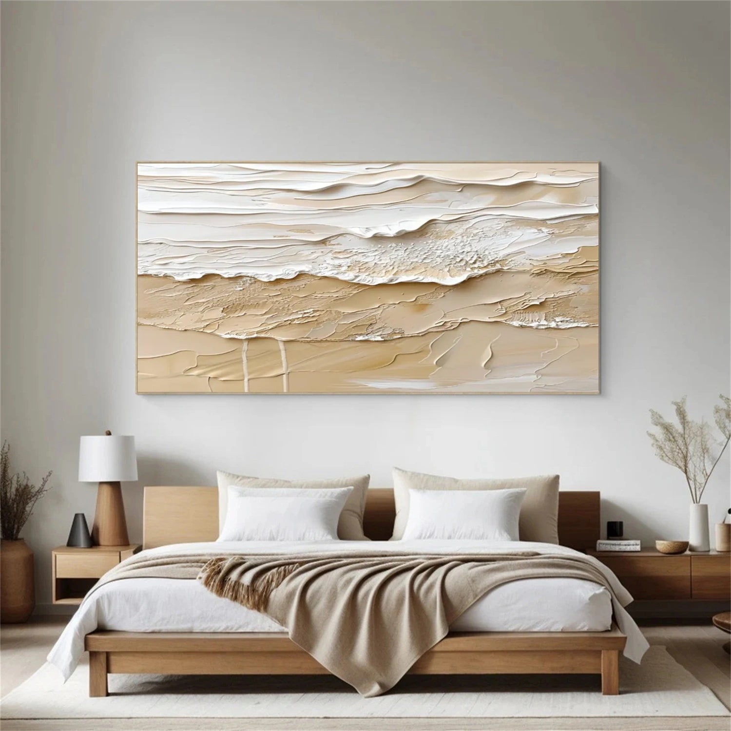 Sky And Ocean Abstract Textured Wall Art #SO314