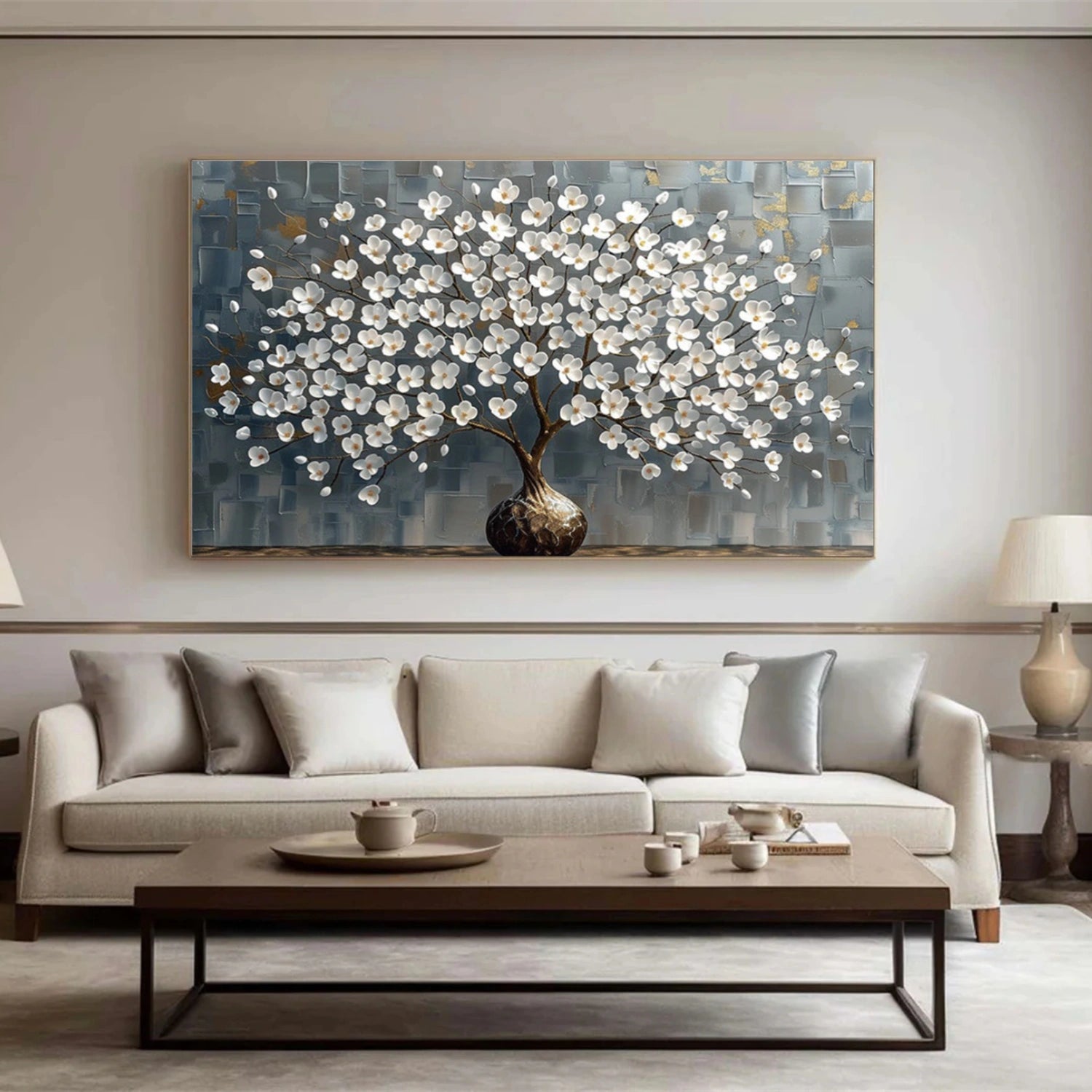 Tree And Flower Abstract Wall Art #TF205