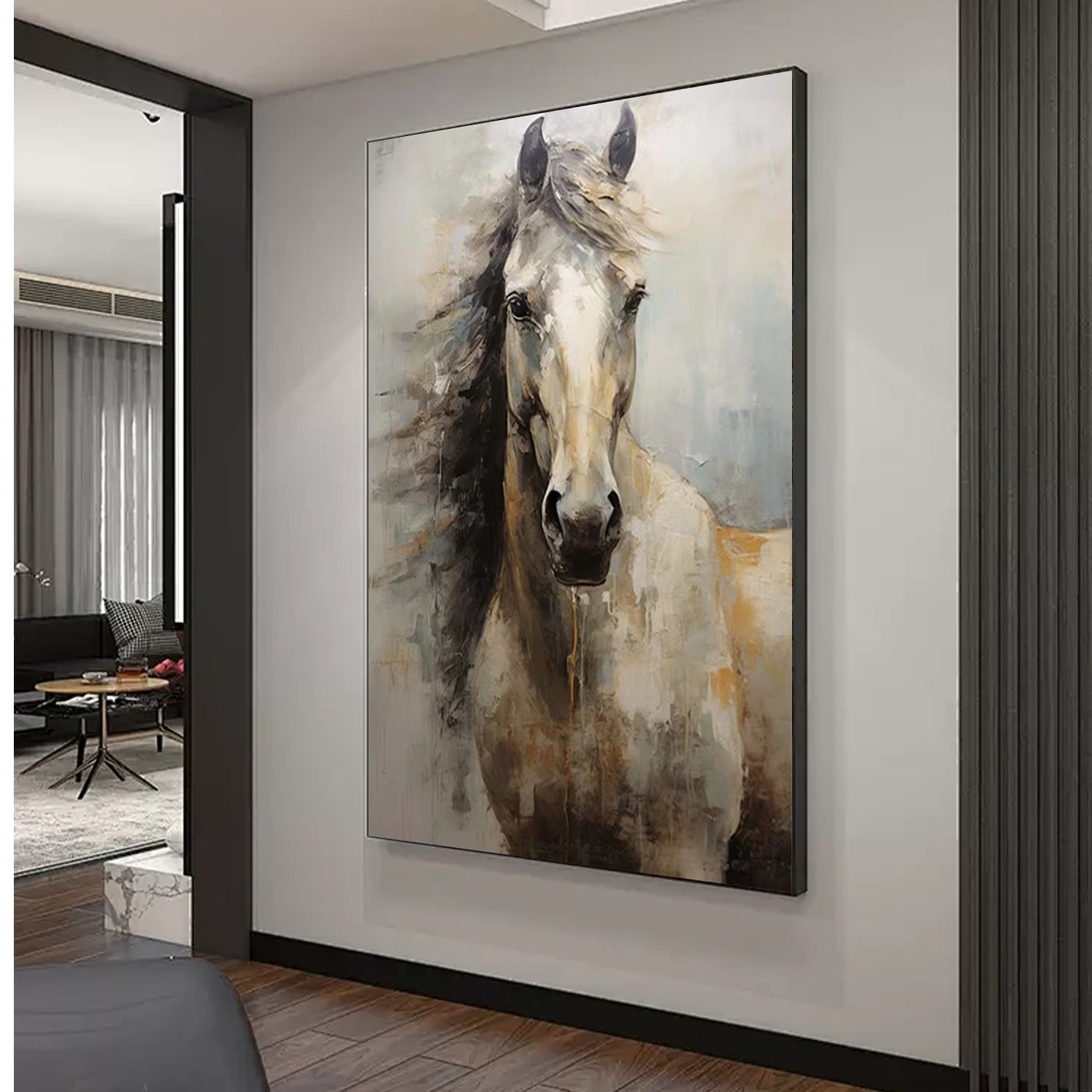 Abstract Animal Art Horse Wall Art #AT033