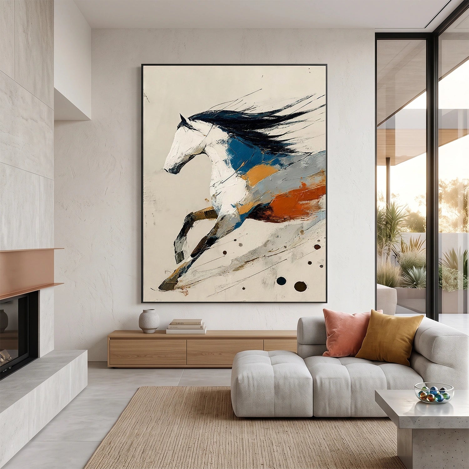 Abstract Animal Art Horse Wall Art #AT088