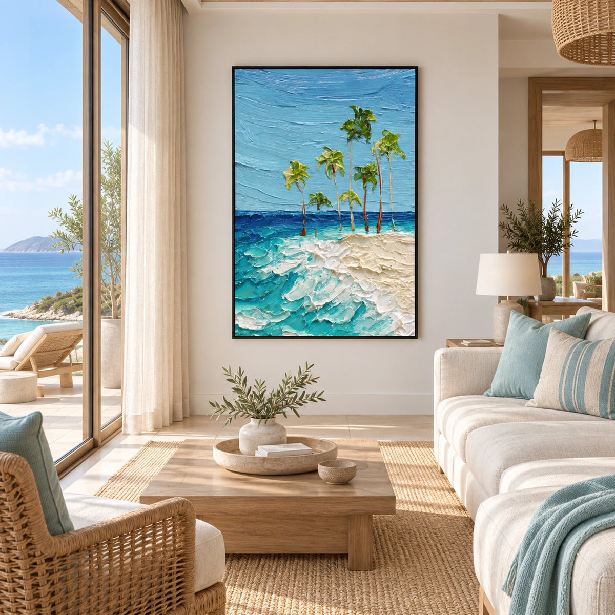 Sky And Ocean Abstract Wall Art #SO453