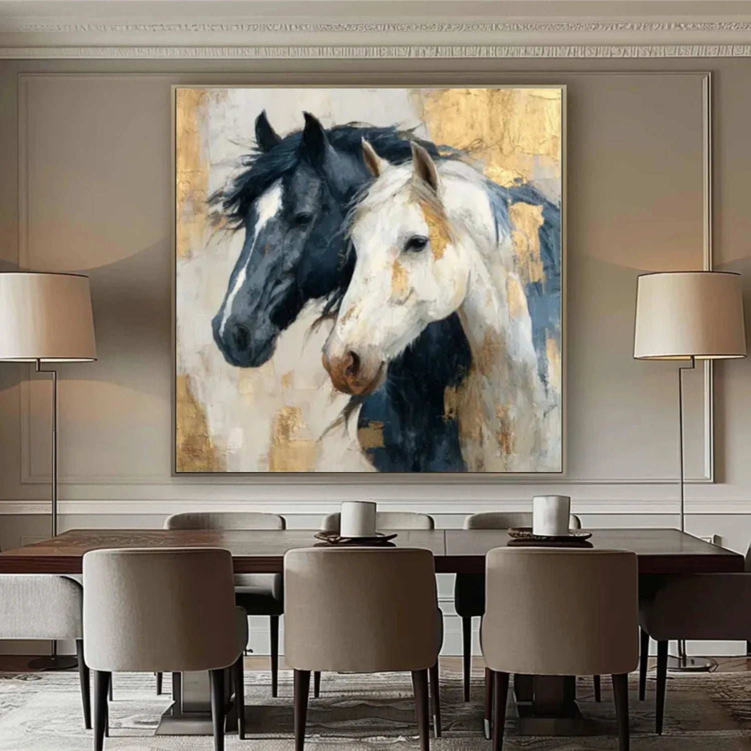 Abstract Animal Art Horse Wall Art #AT058