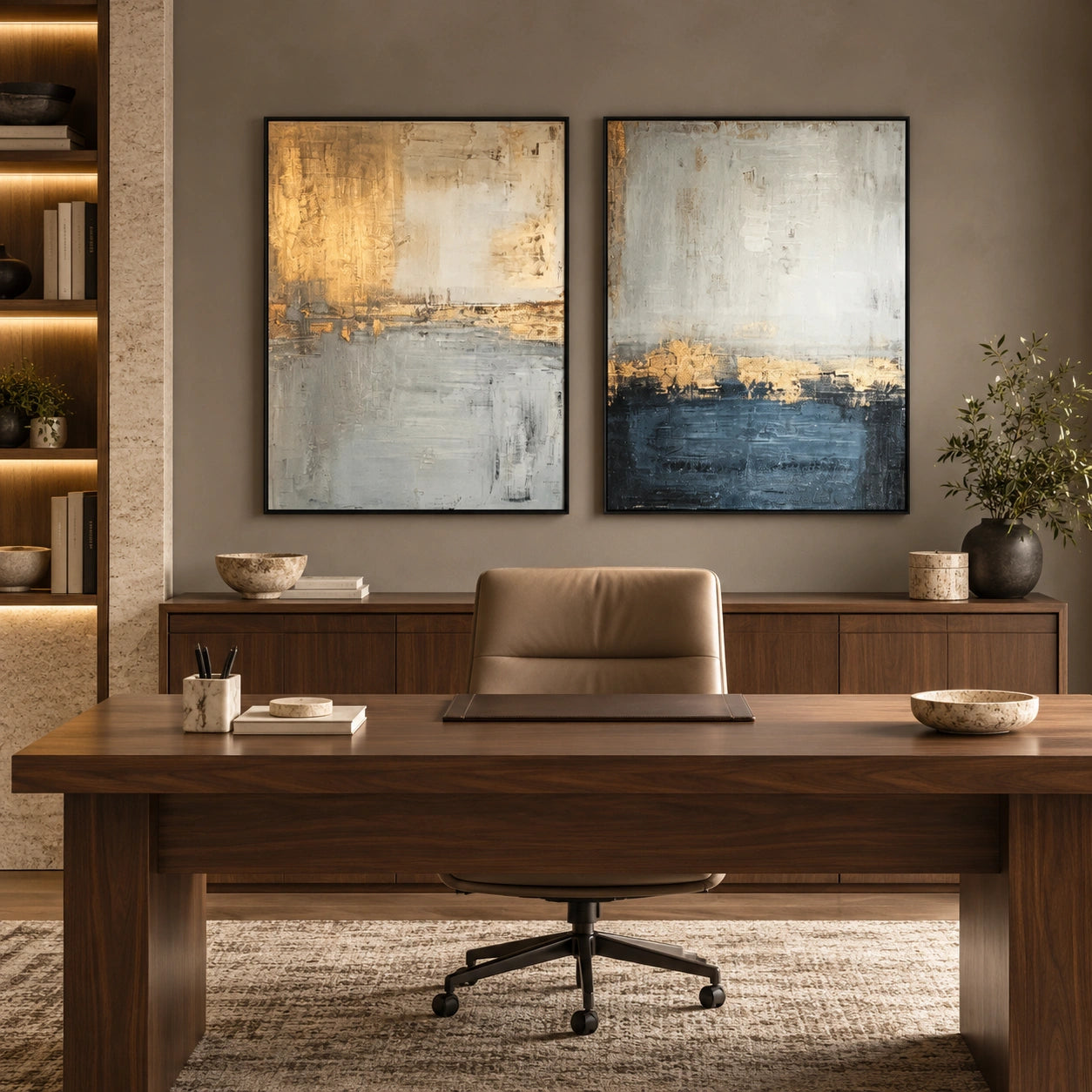 Abstract Wall Set of 2 Art #AW261