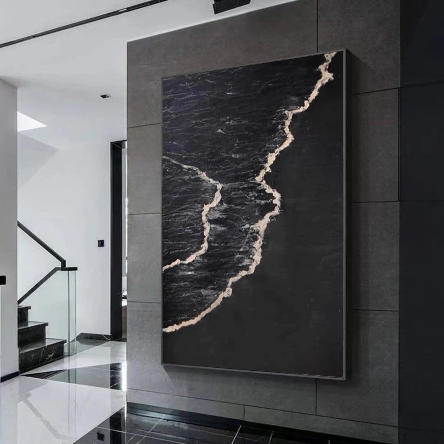 Sky And Ocean Abstract Wall Art #SO365