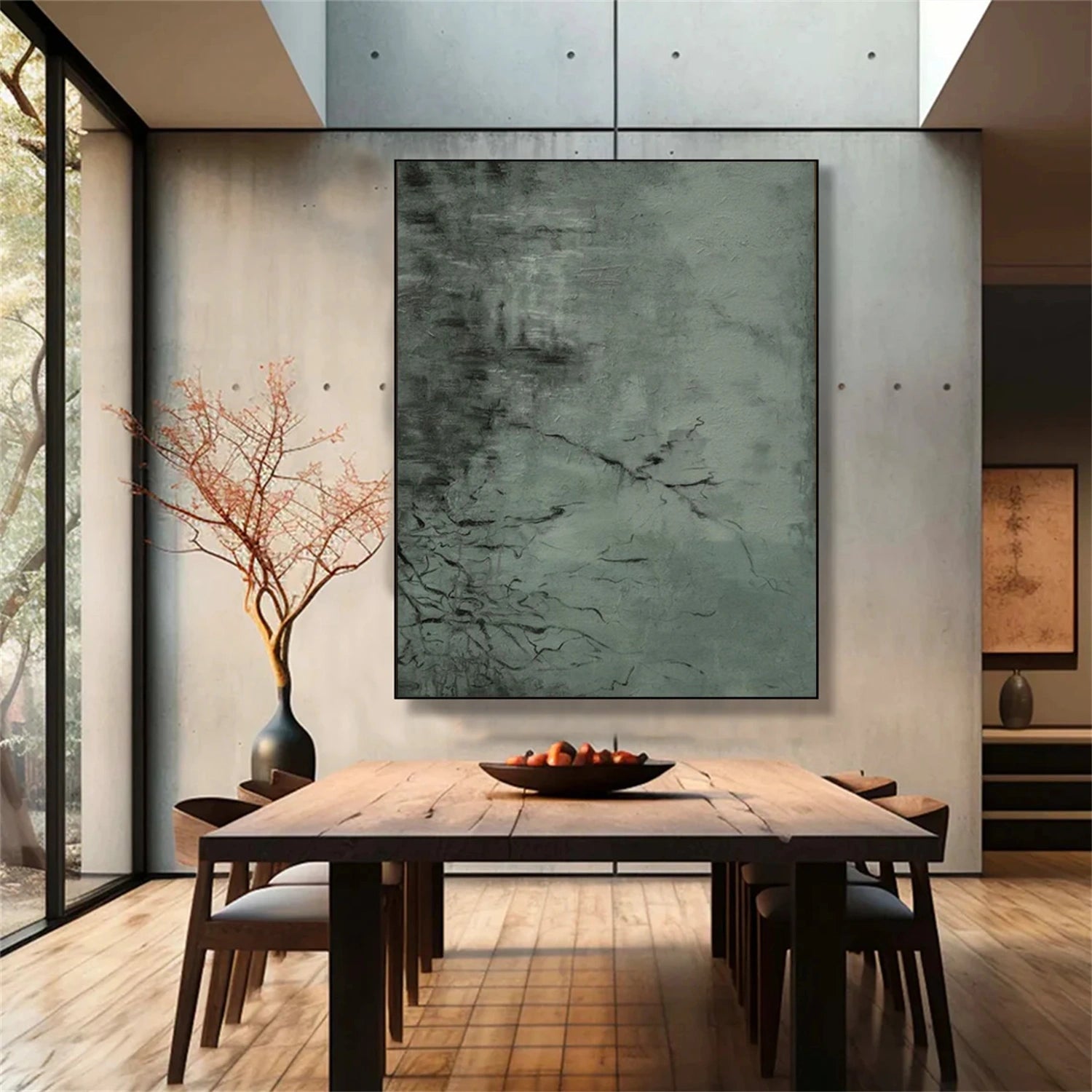 Green Abstract Wall Art #AW141