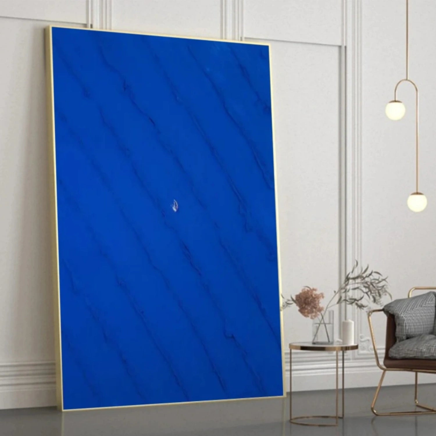 Blue Sky And Ocean Abstract Textured Wall Art #SO271