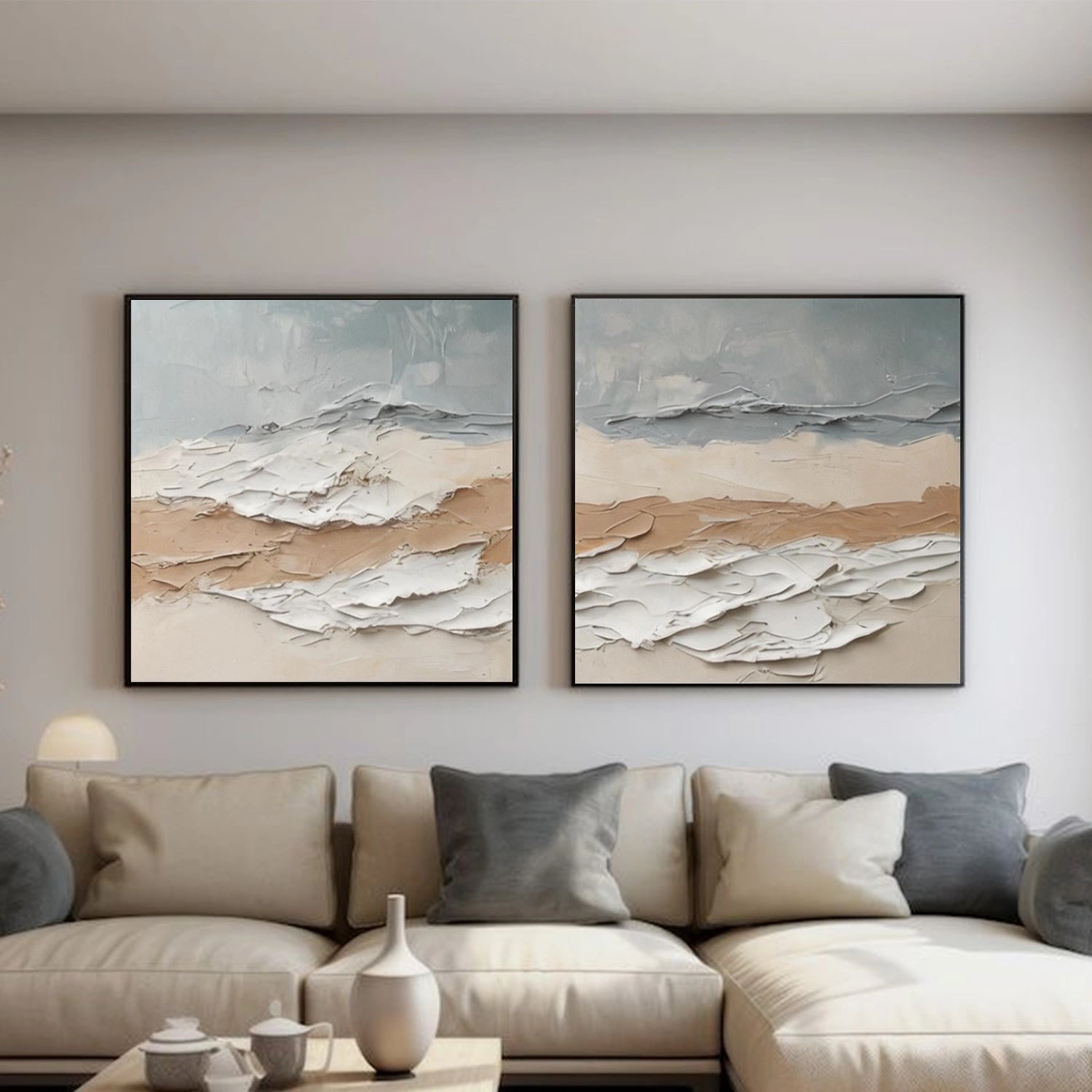 Abstract Textured Wall Art Set of 2 #AW234