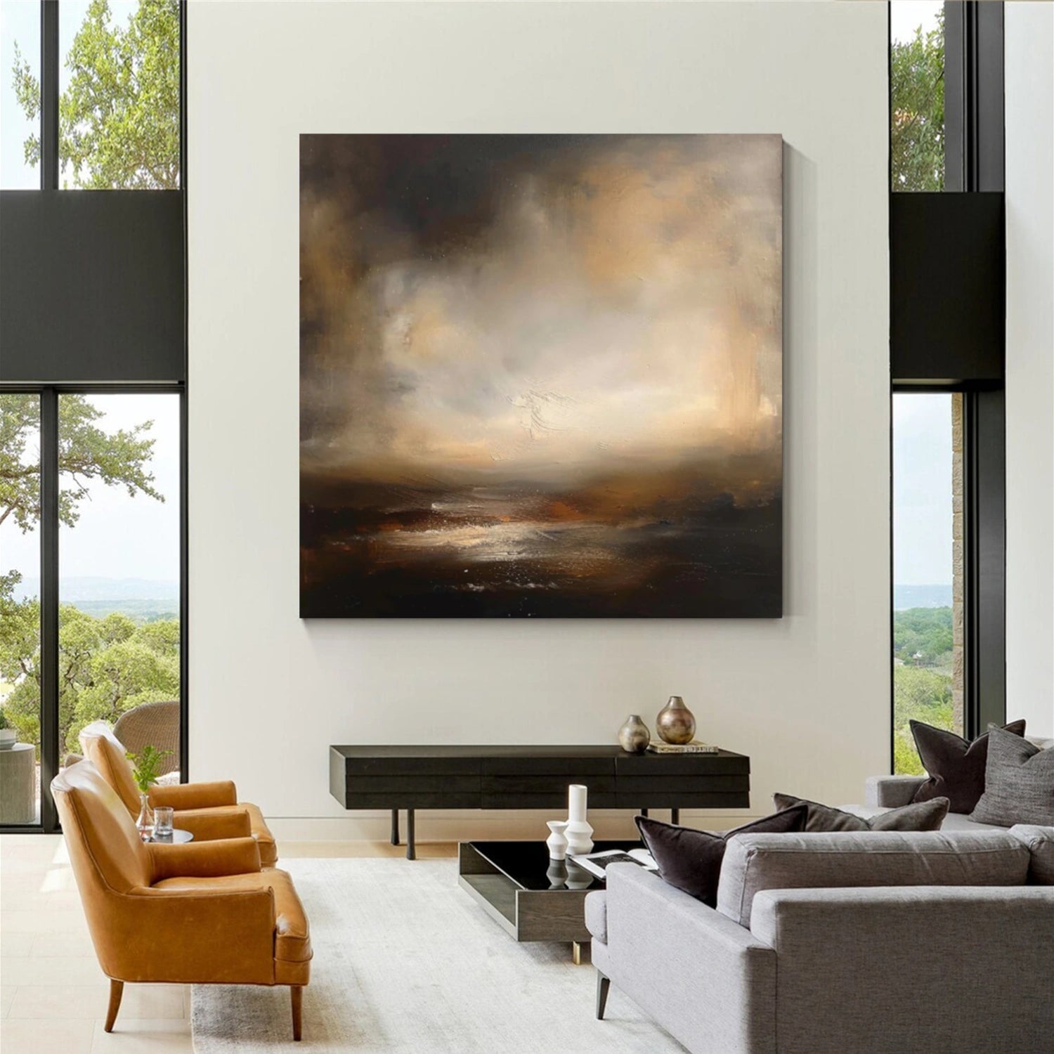 Sky And Ocean Abstract Wall Art #SO304