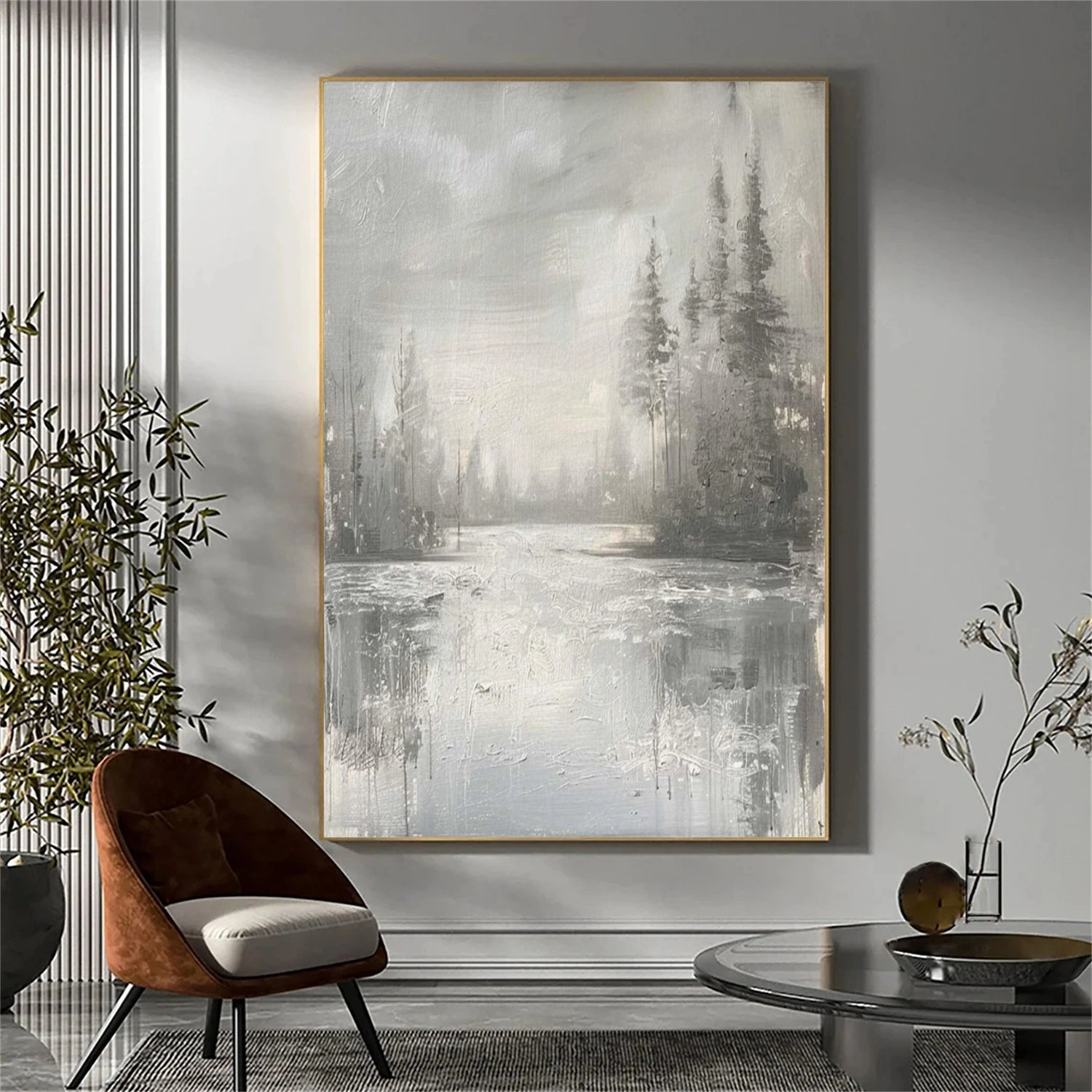 Tree And Flower Abstract Wall Art #TF151