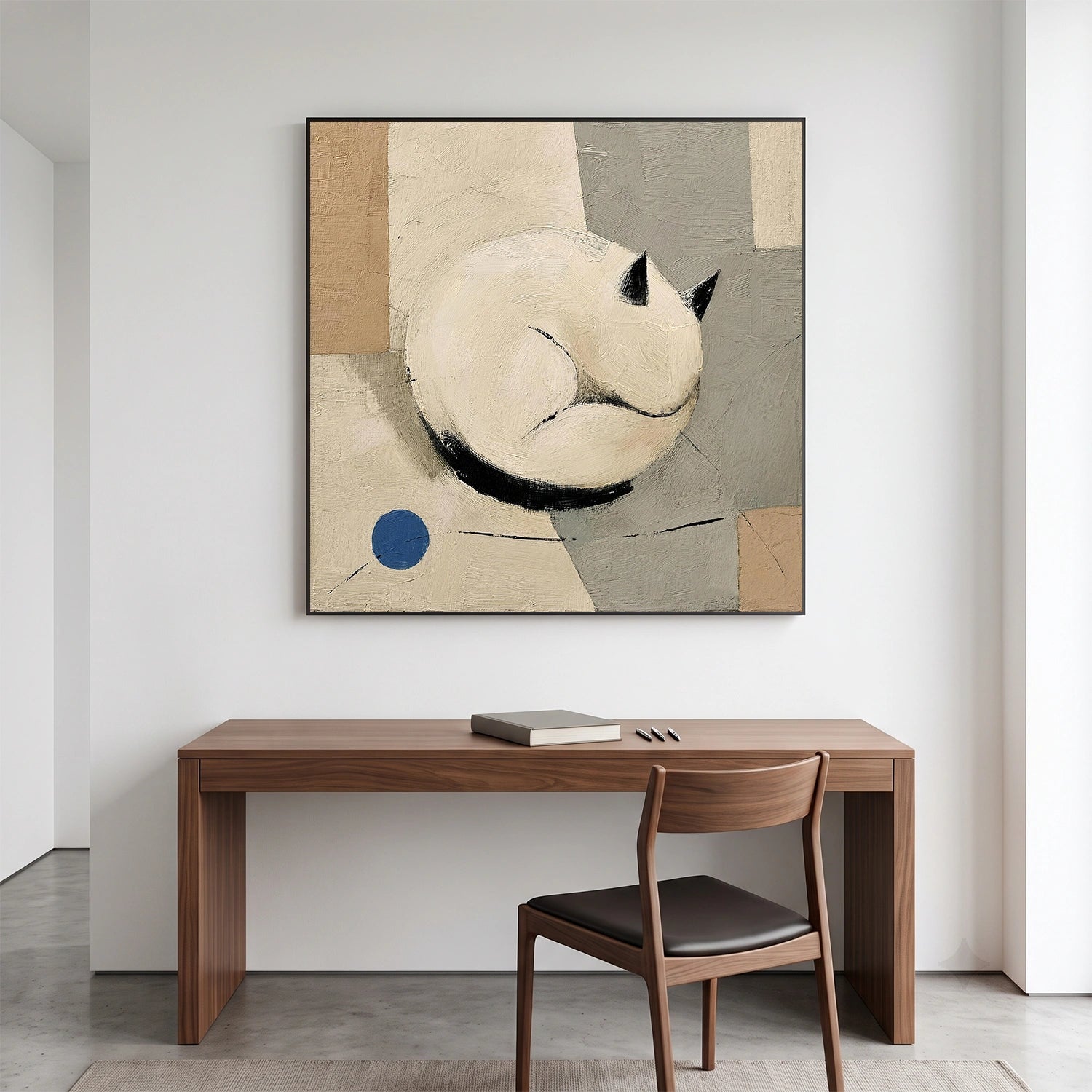 Abstract Animal Art Cat Wall Art #AT084