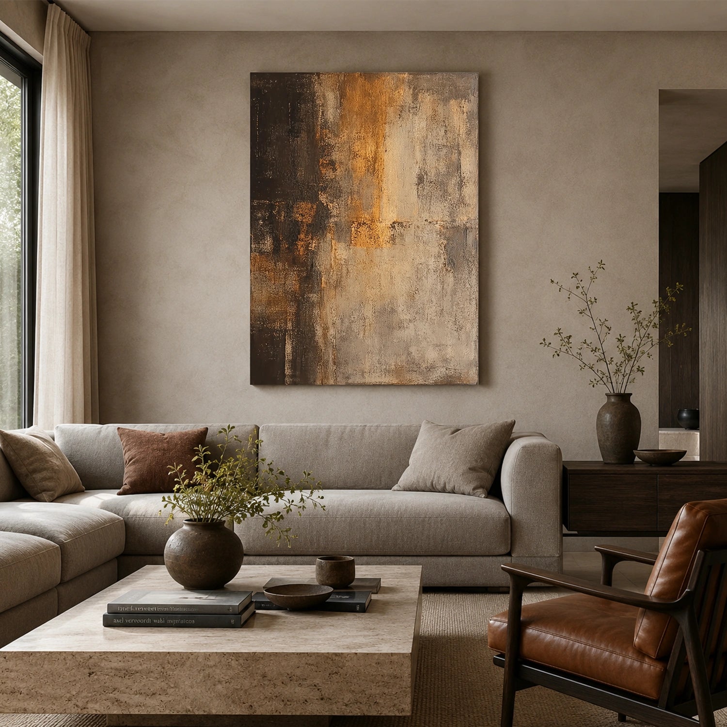 Wabi Sabi Abstract Canvas Art #WA263