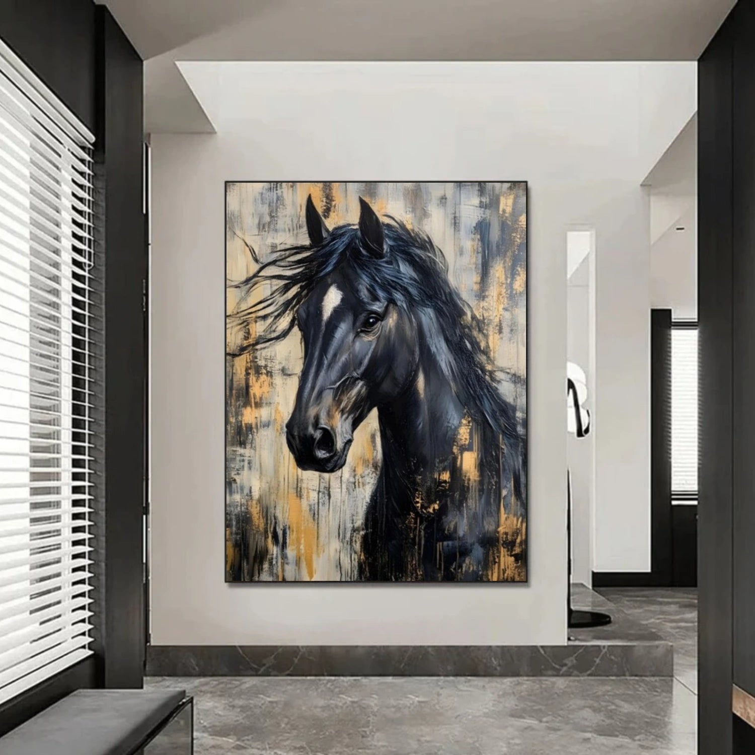 Abstract Animal Art Horse Wall Art #AT044