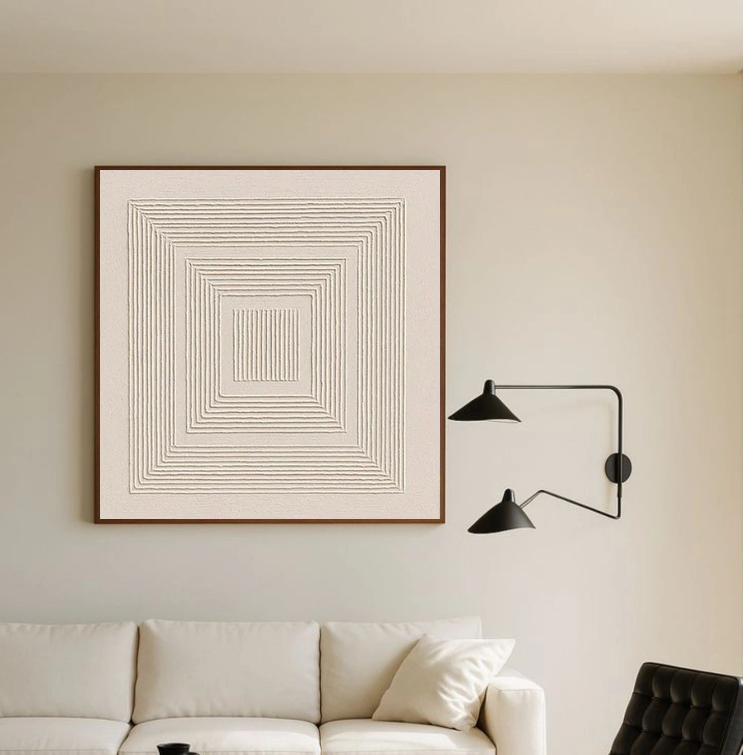 White Textured Minimalist Wall Art #WT243