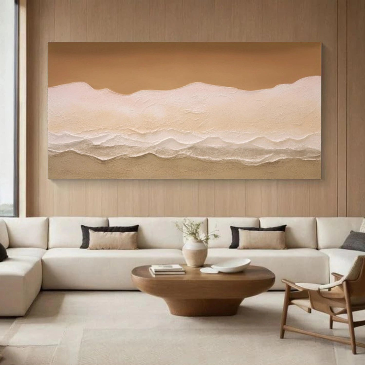 Sky And Ocean Abstract Textured Wall Art #SO407