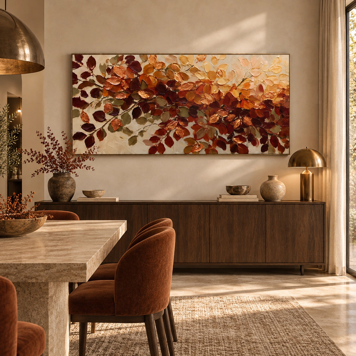 Tree And Flower Abstract Wall Art #TF227