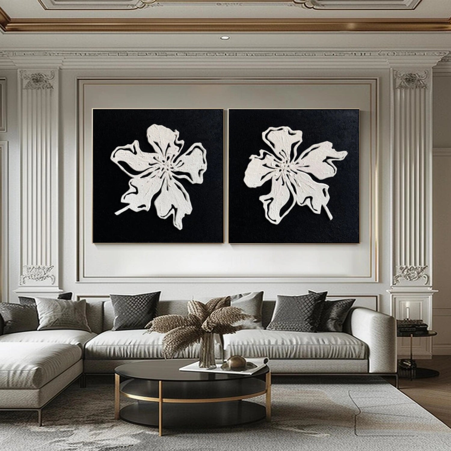Tree And Flower Abstract Wall Art Set of 2 #TF214