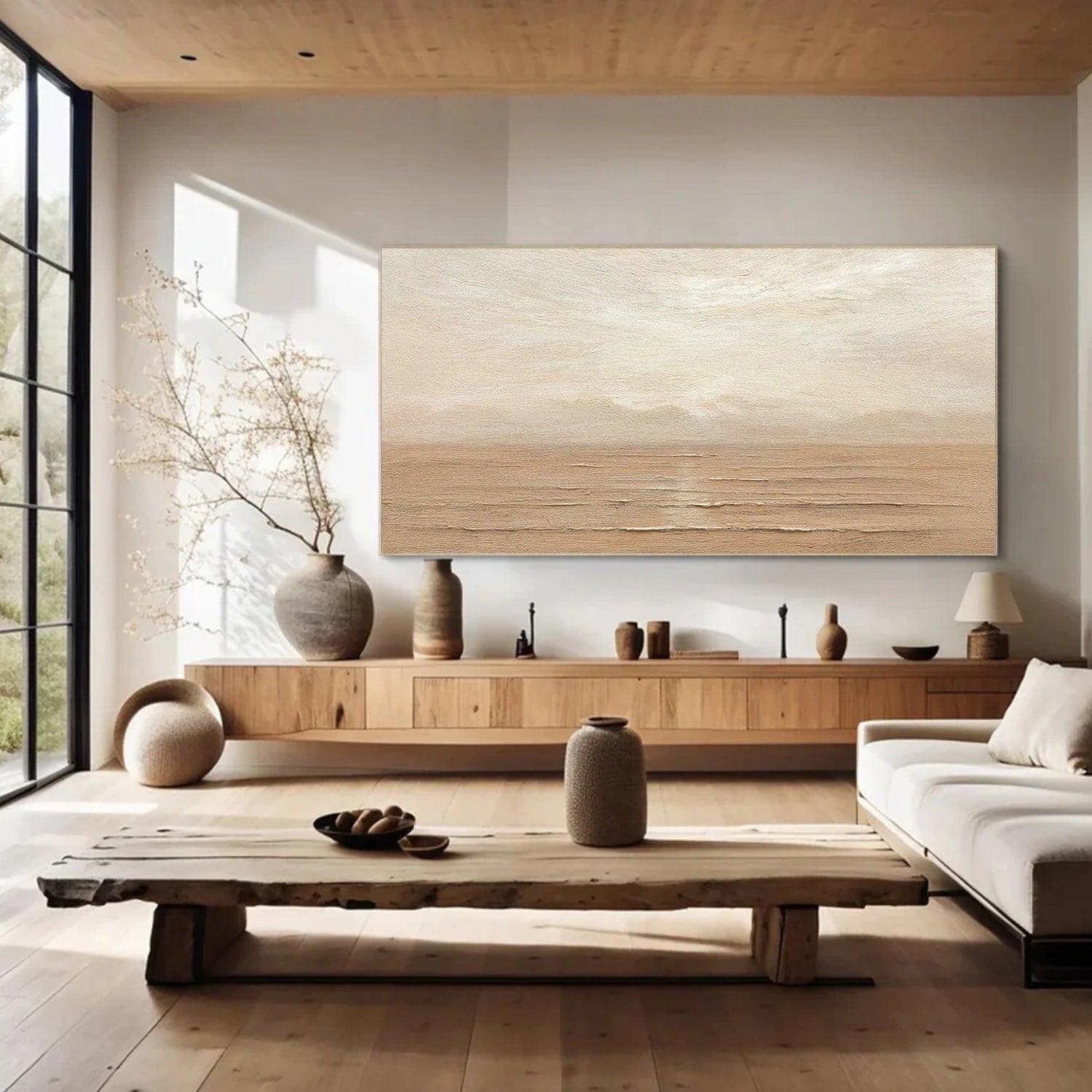 Sky And Ocean Abstract Wall Art #SO292