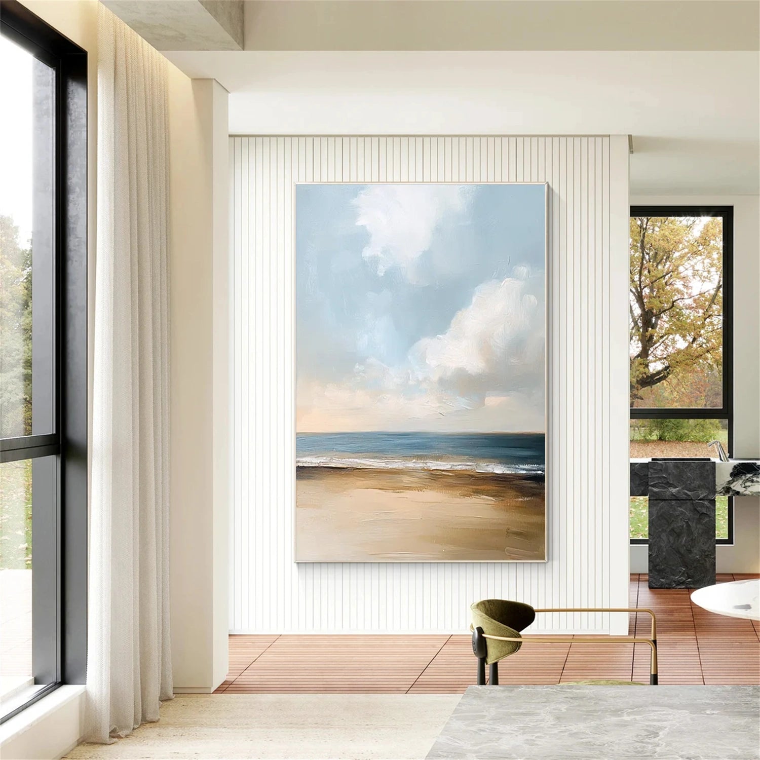 Sky And Ocean Abstract Wall Art #SO305
