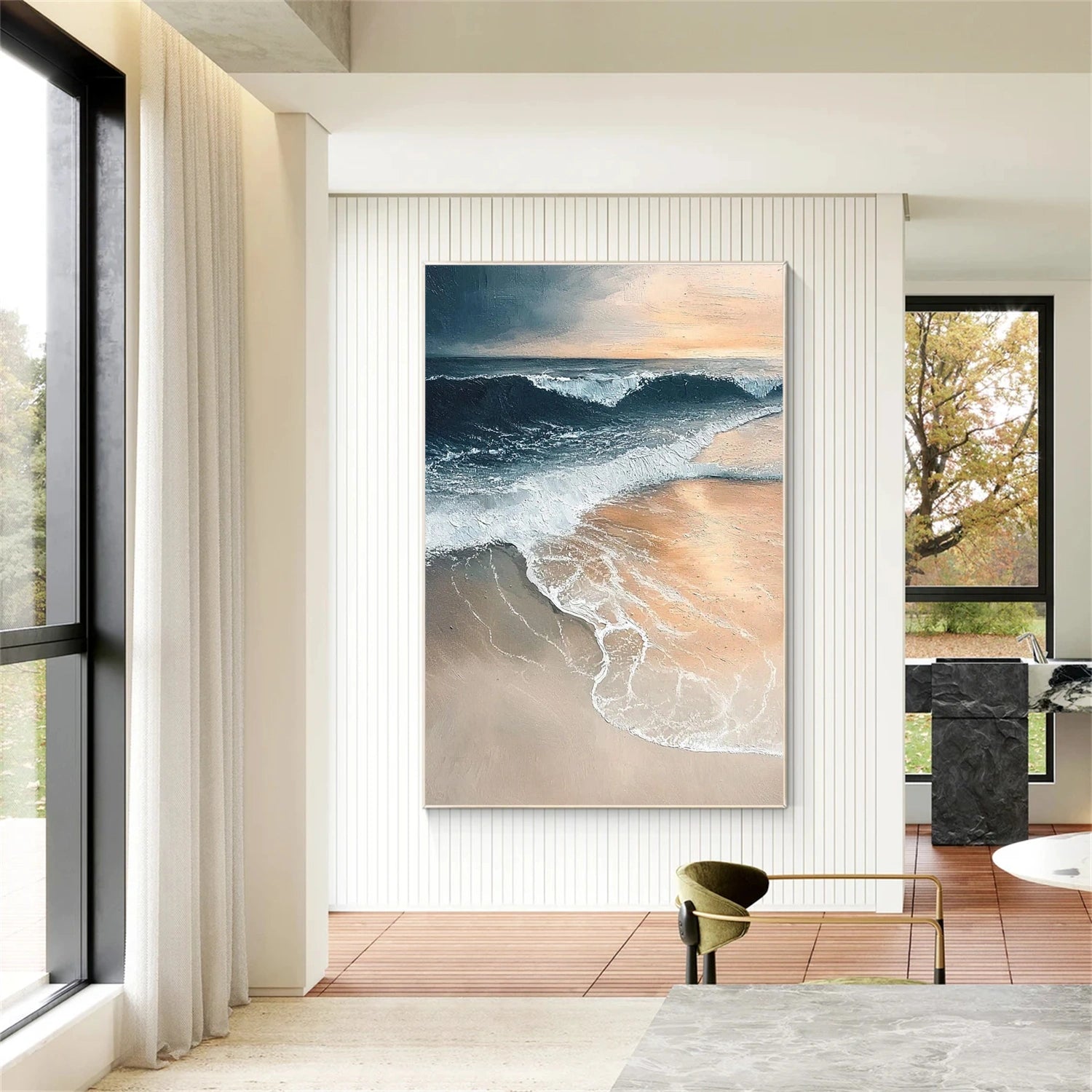 Sky And Ocean Abstract Wall Art #SO398
