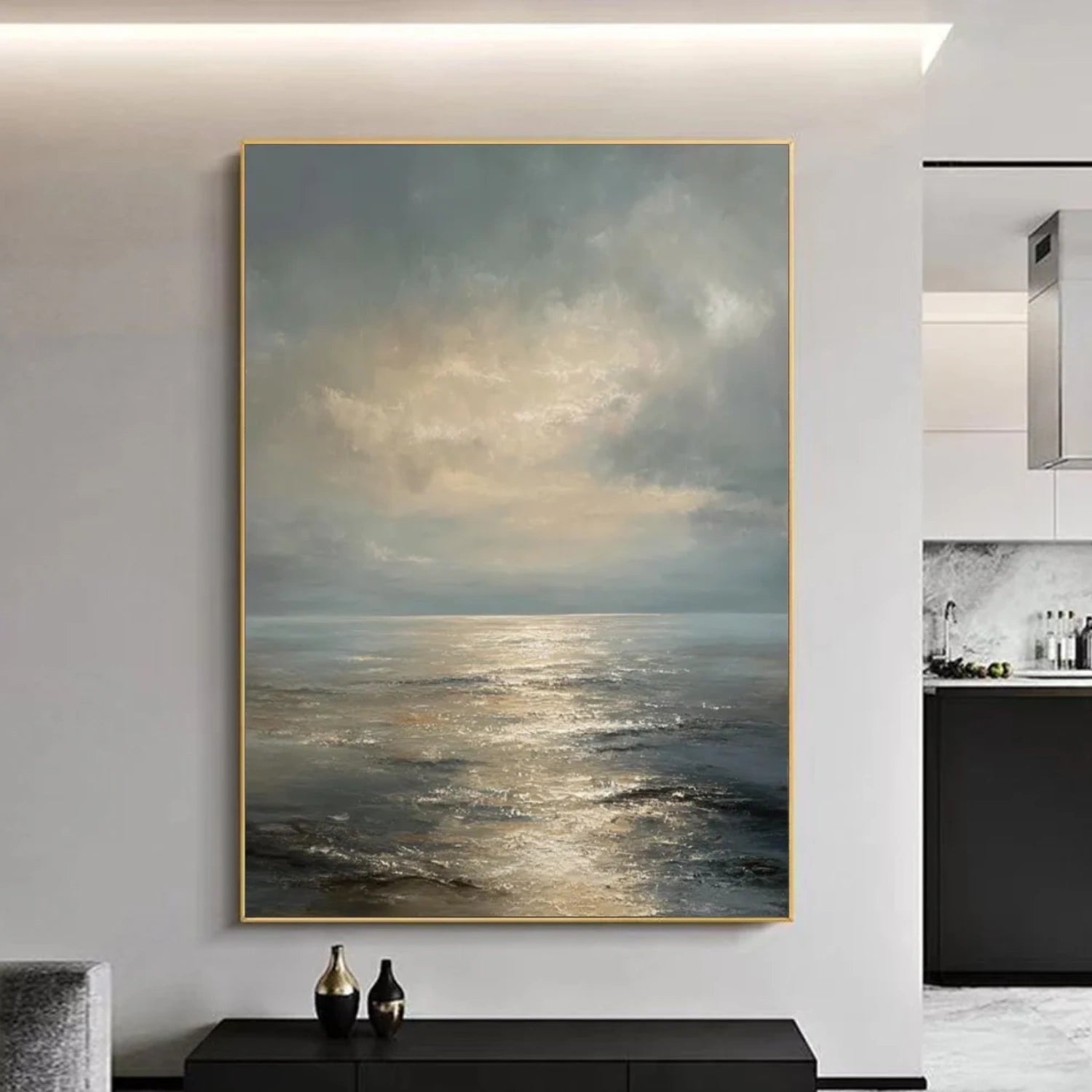 Sky And Ocean Abstract Wall Art #SO343