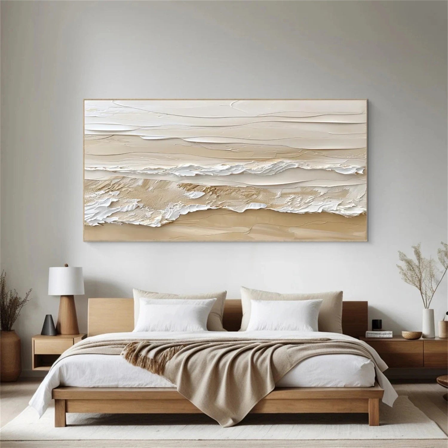Sky And Ocean Abstract Textured Wall Art #SO316