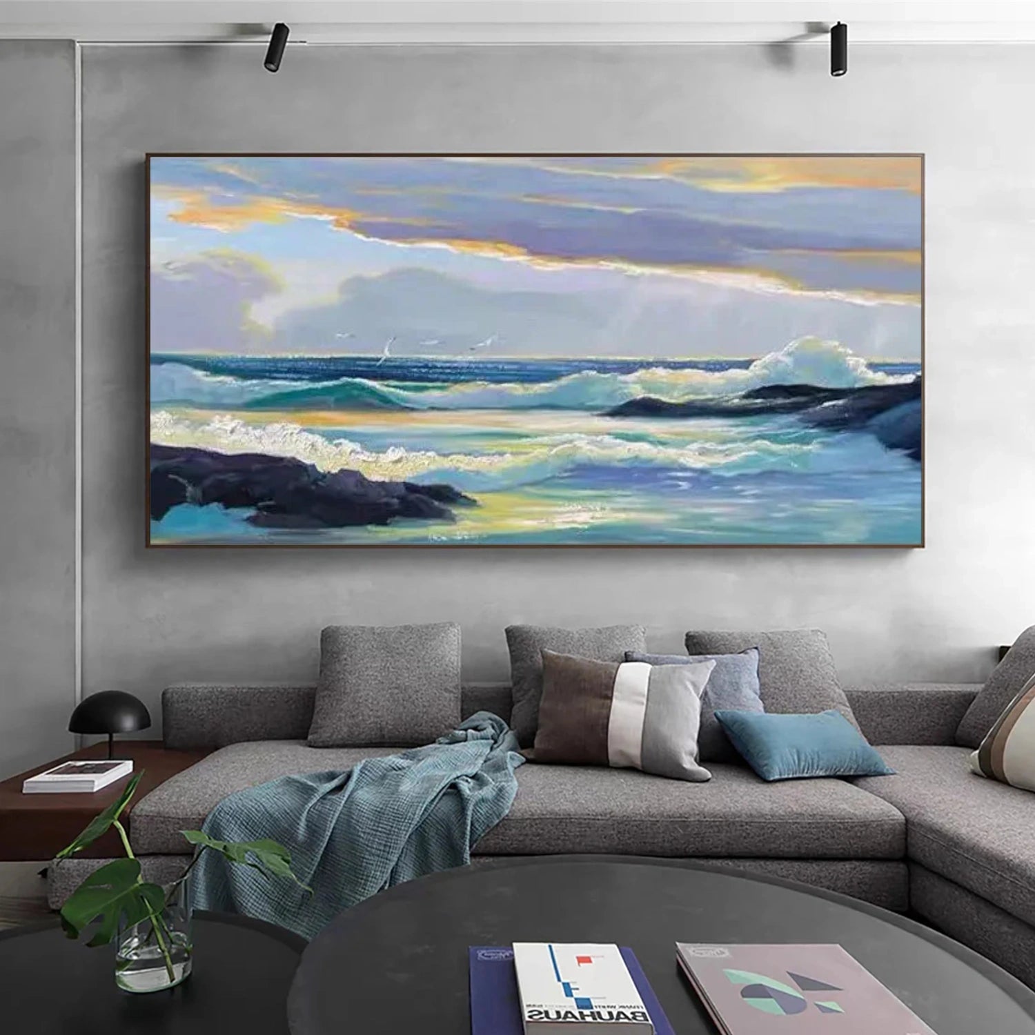 Sky And Ocean Abstract Wall Art #SO287