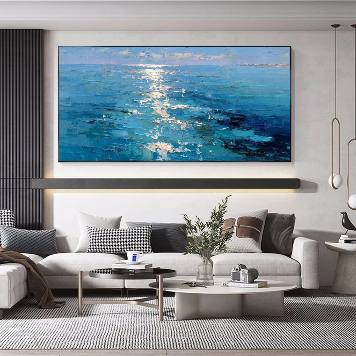 Sky And Ocean Abstract Wall Art #SO390