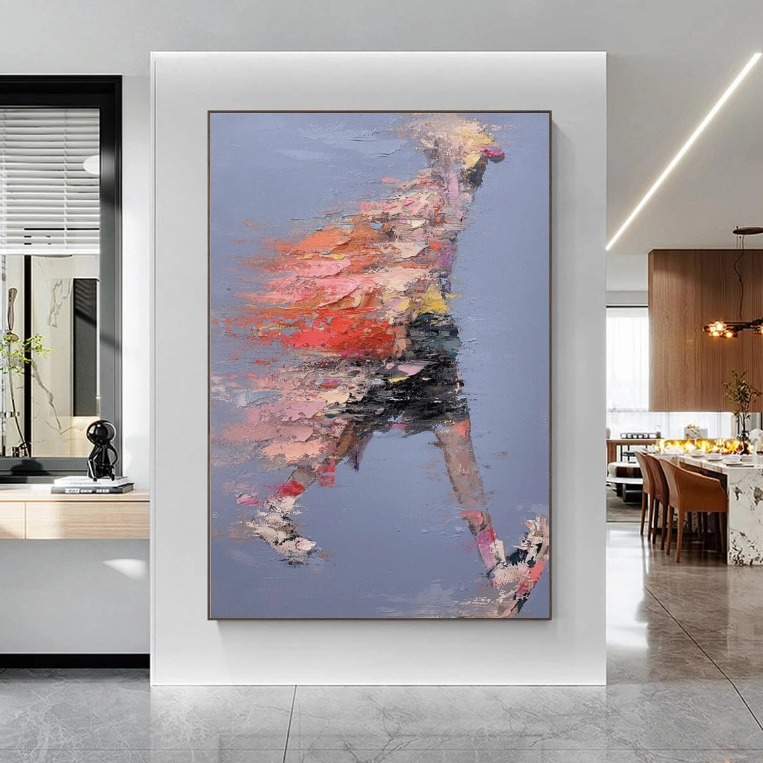 Colorful Abstract Portrait Textured Wall Art #WP014