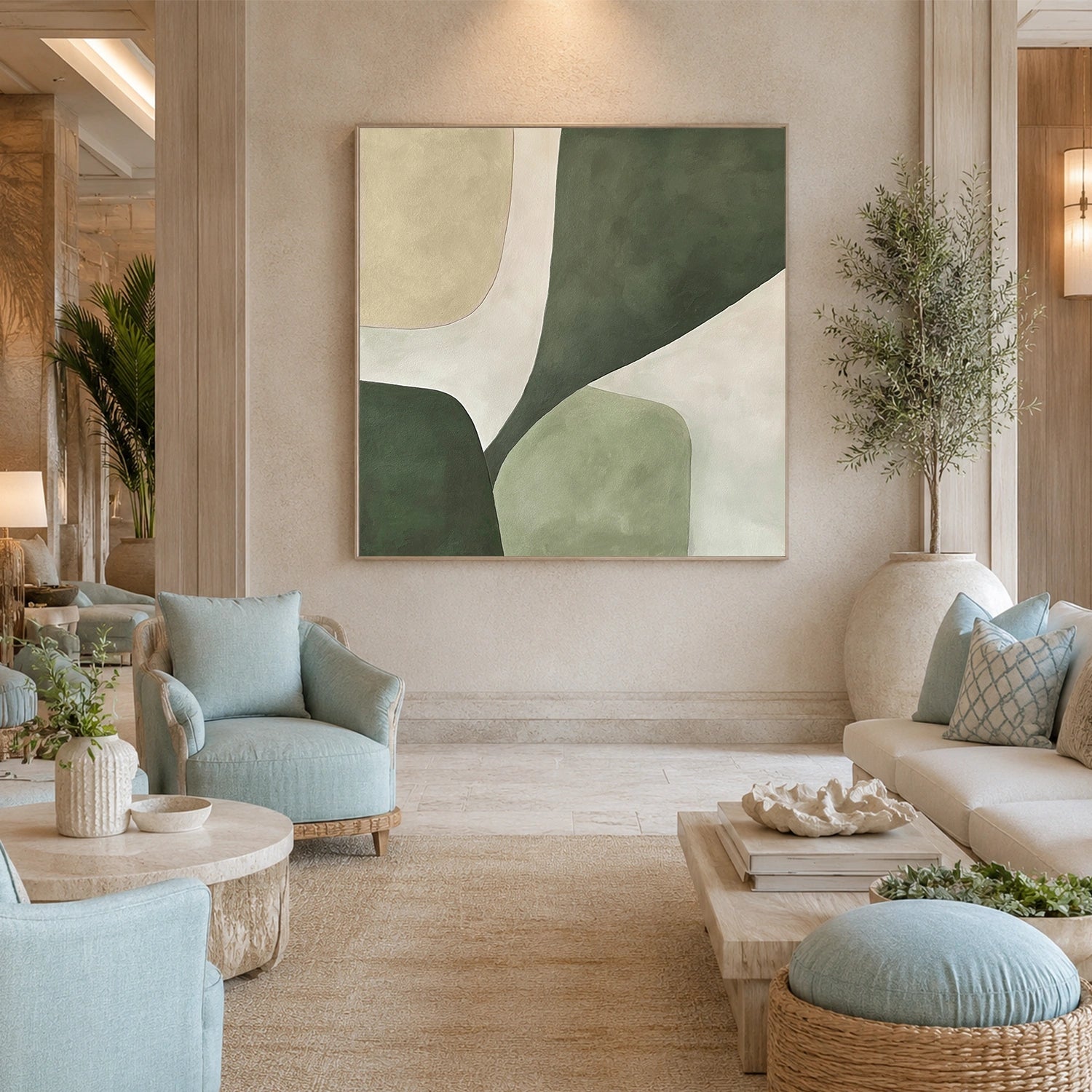 Green Minimalist Wall Art #GT057