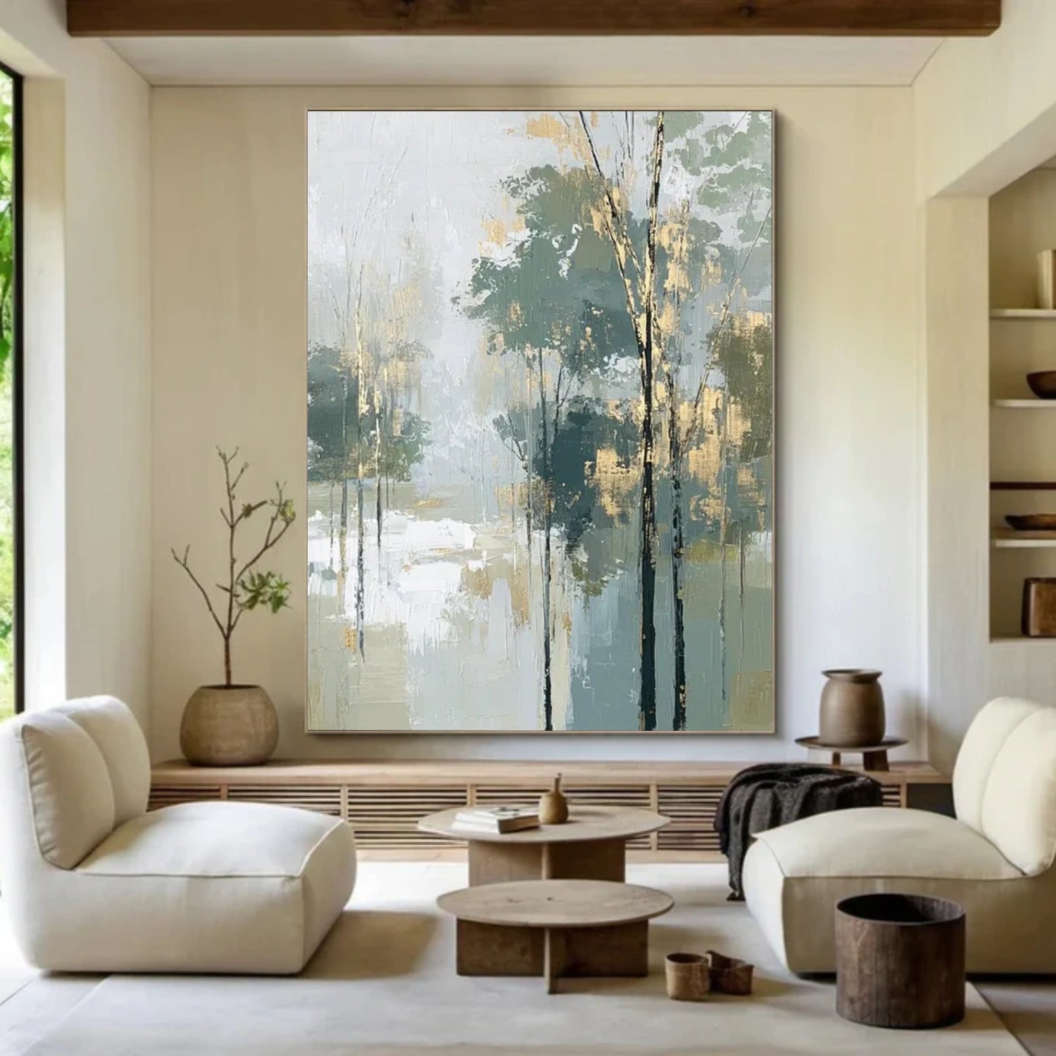 Tree And Flower Abstract Wall Art #TF140