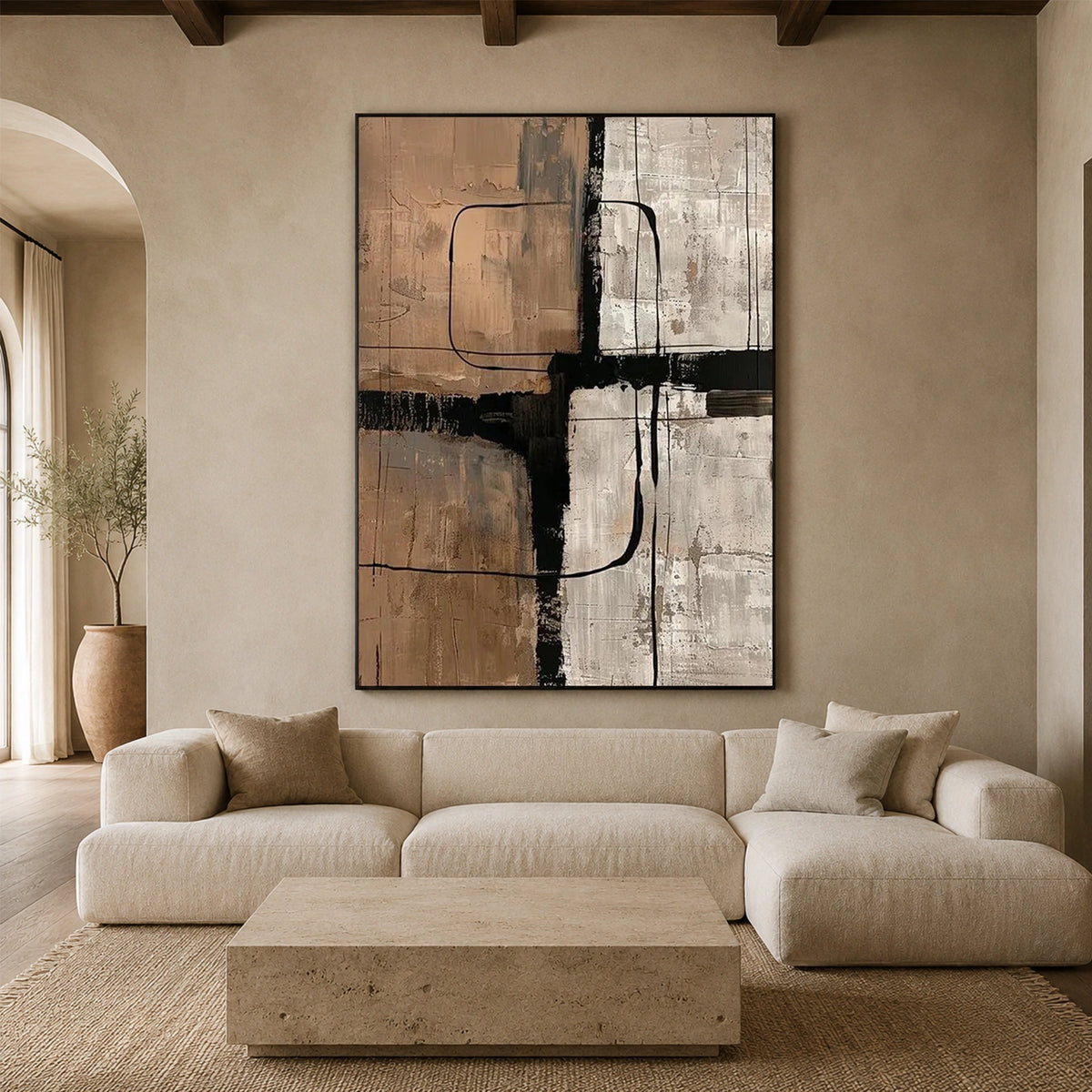 Wabi Sabi Abstract Canvas Art #WA275