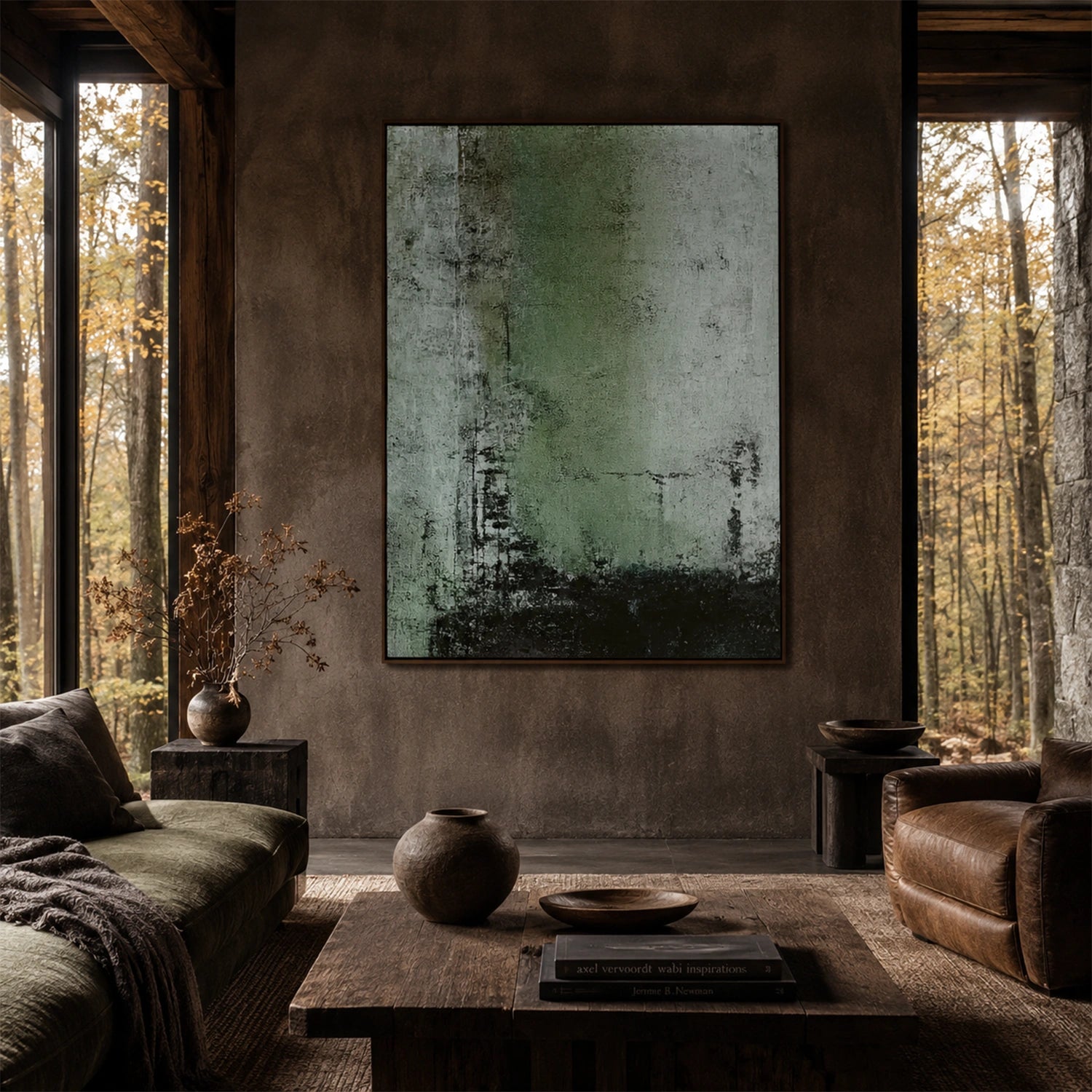 Wabi Sabi Abstract Canvas Art #WA268