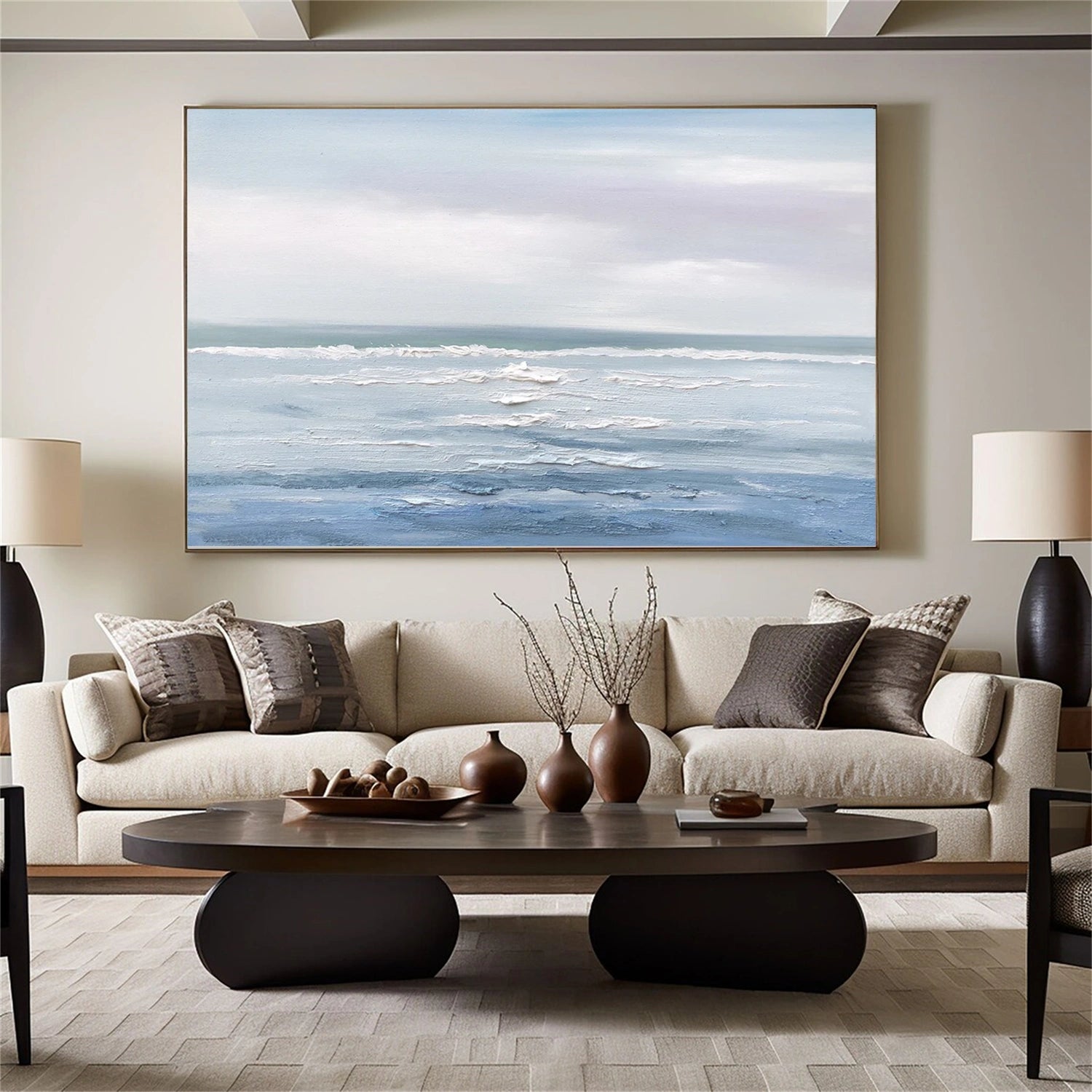 Sky And Ocean Abstract Wall Art #SO256