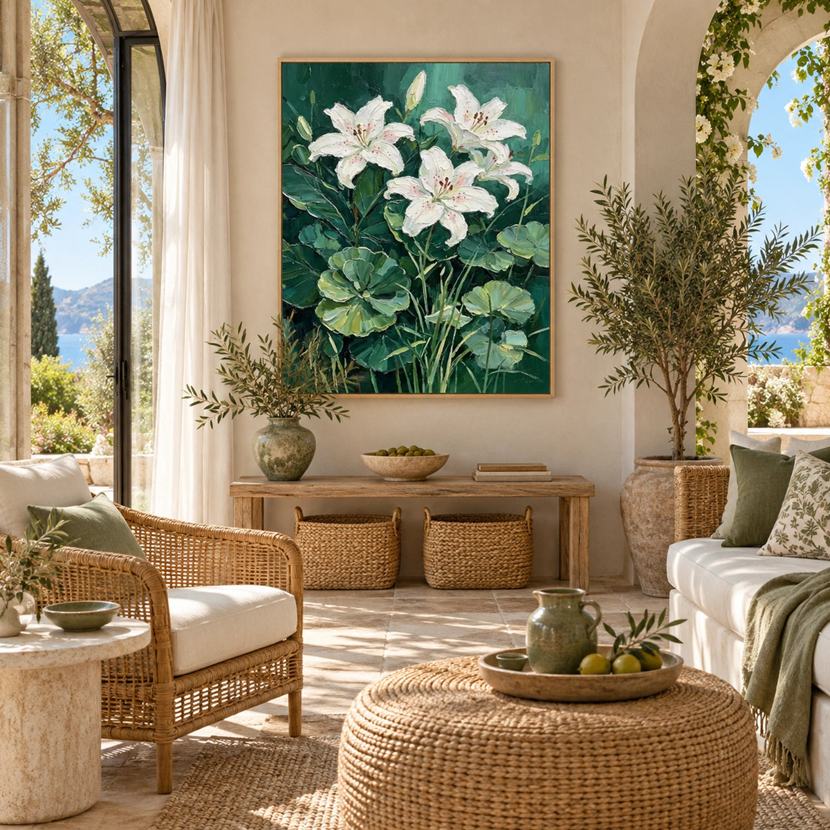 Tree And Flower Abstract Wall Art #TF229