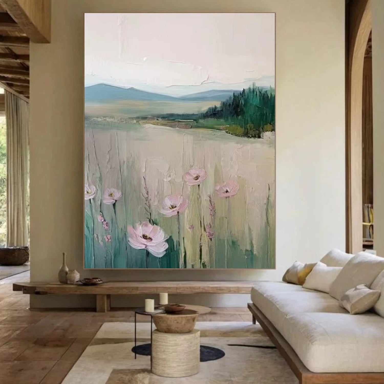 Tree And Flower Abstract Wall Art #TF173