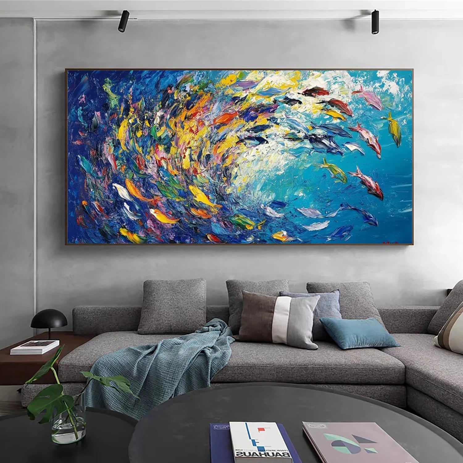 Abstract Animal Art Fish Textured Wall Art #AT020