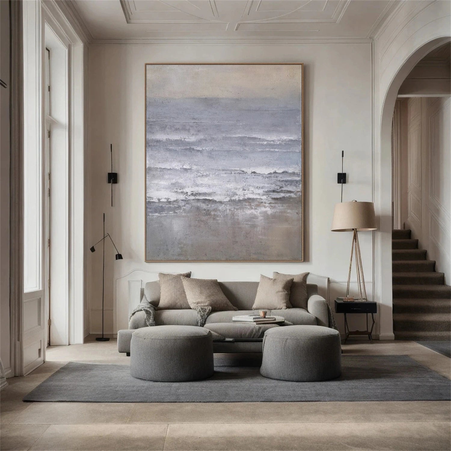 Sky And Ocean Abstract Wall Art #SO303