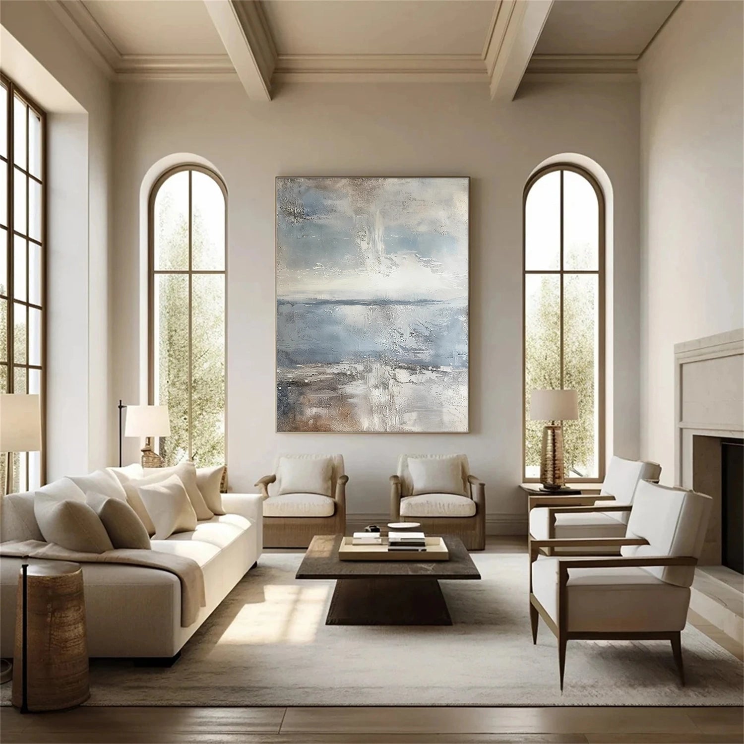 Wabi Sabi Abstract Textured Canvas Art #WA232