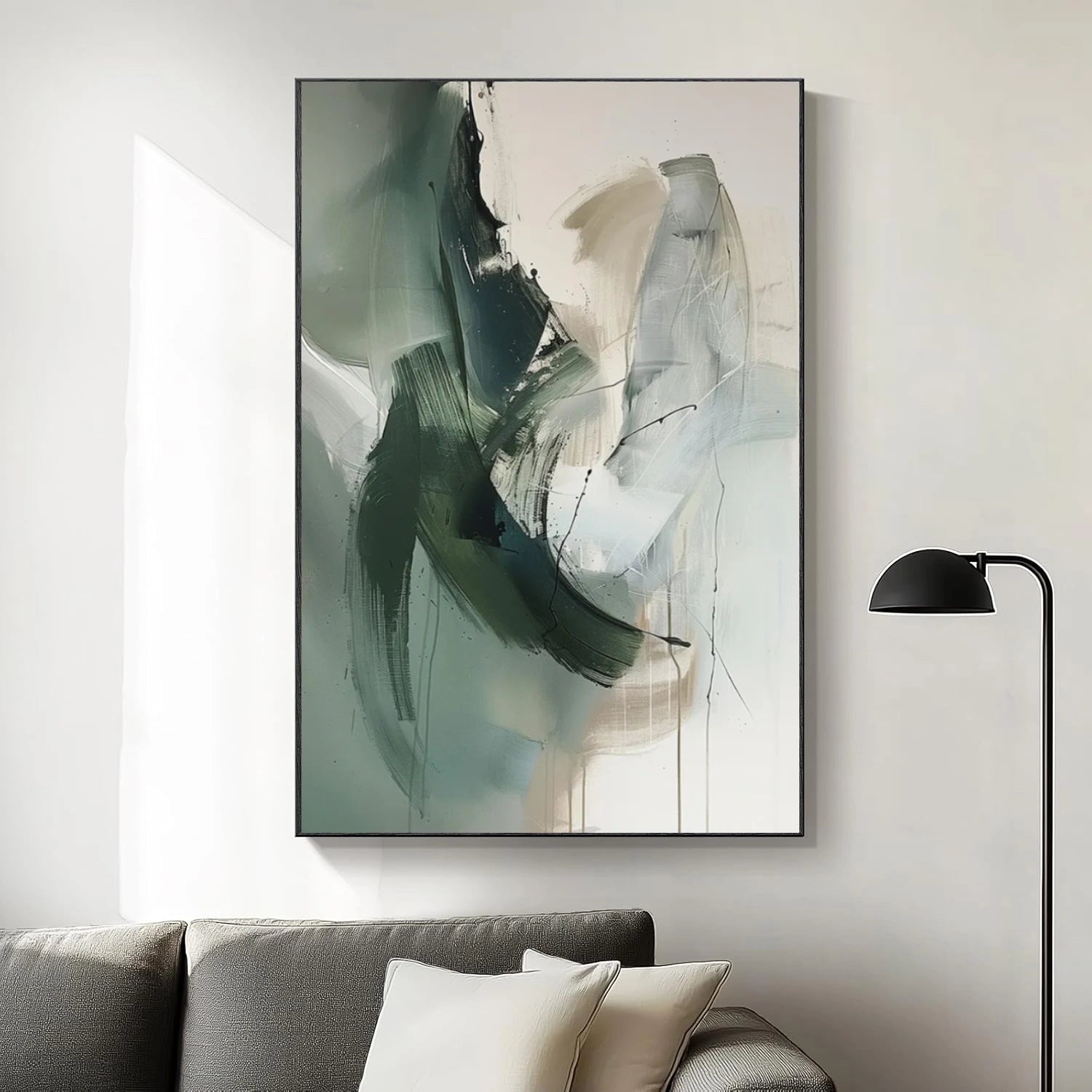 Green Abstract Wall Art #AW176