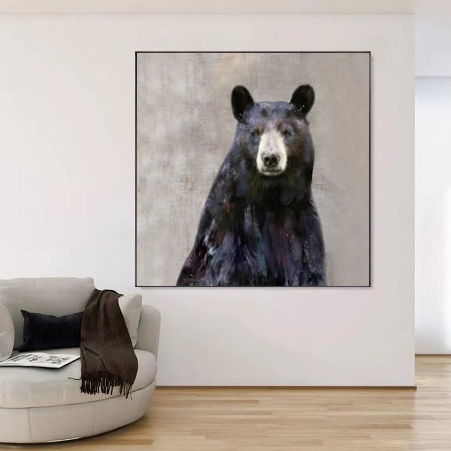 Abstract Animal Art Bear Wall Art #AT051