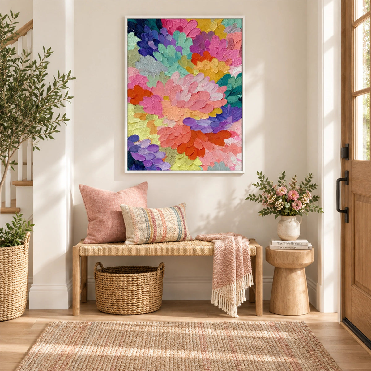 Tree And Flower Abstract Wall Art #TF222