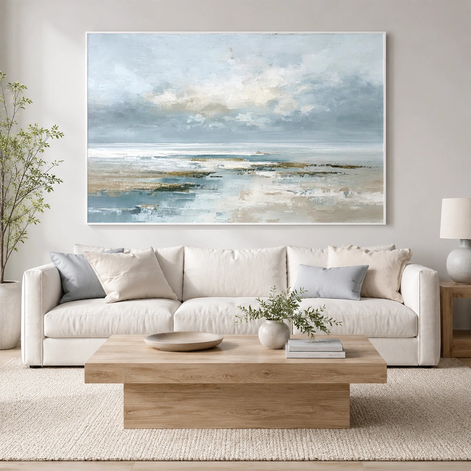 Sky And Ocean Abstract Wall Art #SO436