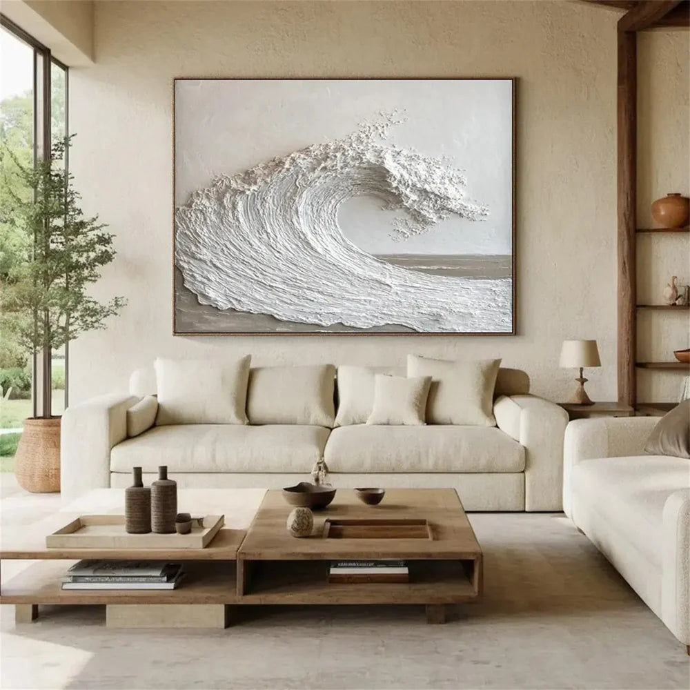 Zoes Deco Original Hand-Painted Abstract/Plaste Art/Sky And Ocean